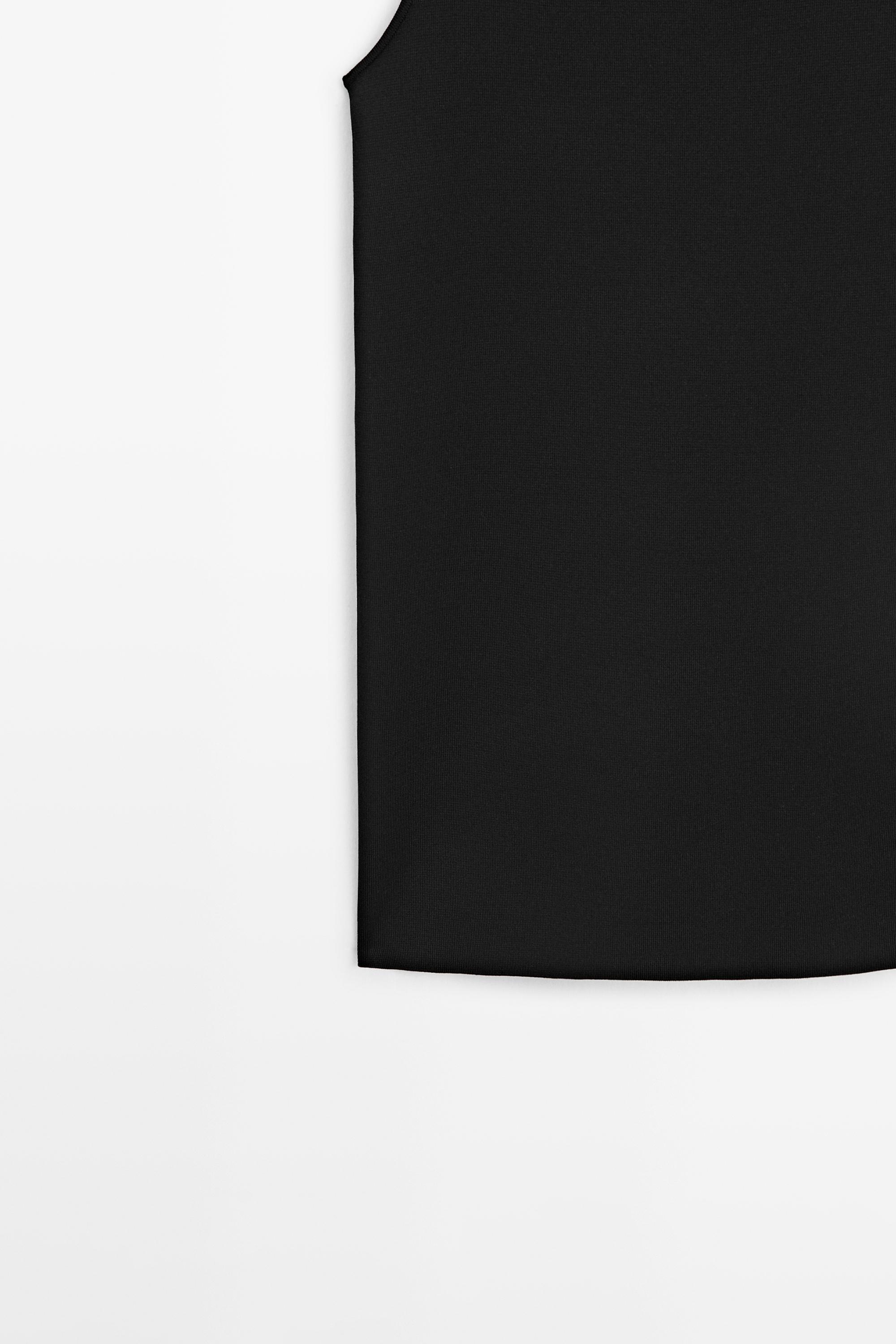 Flowing mini dress — BLACK
