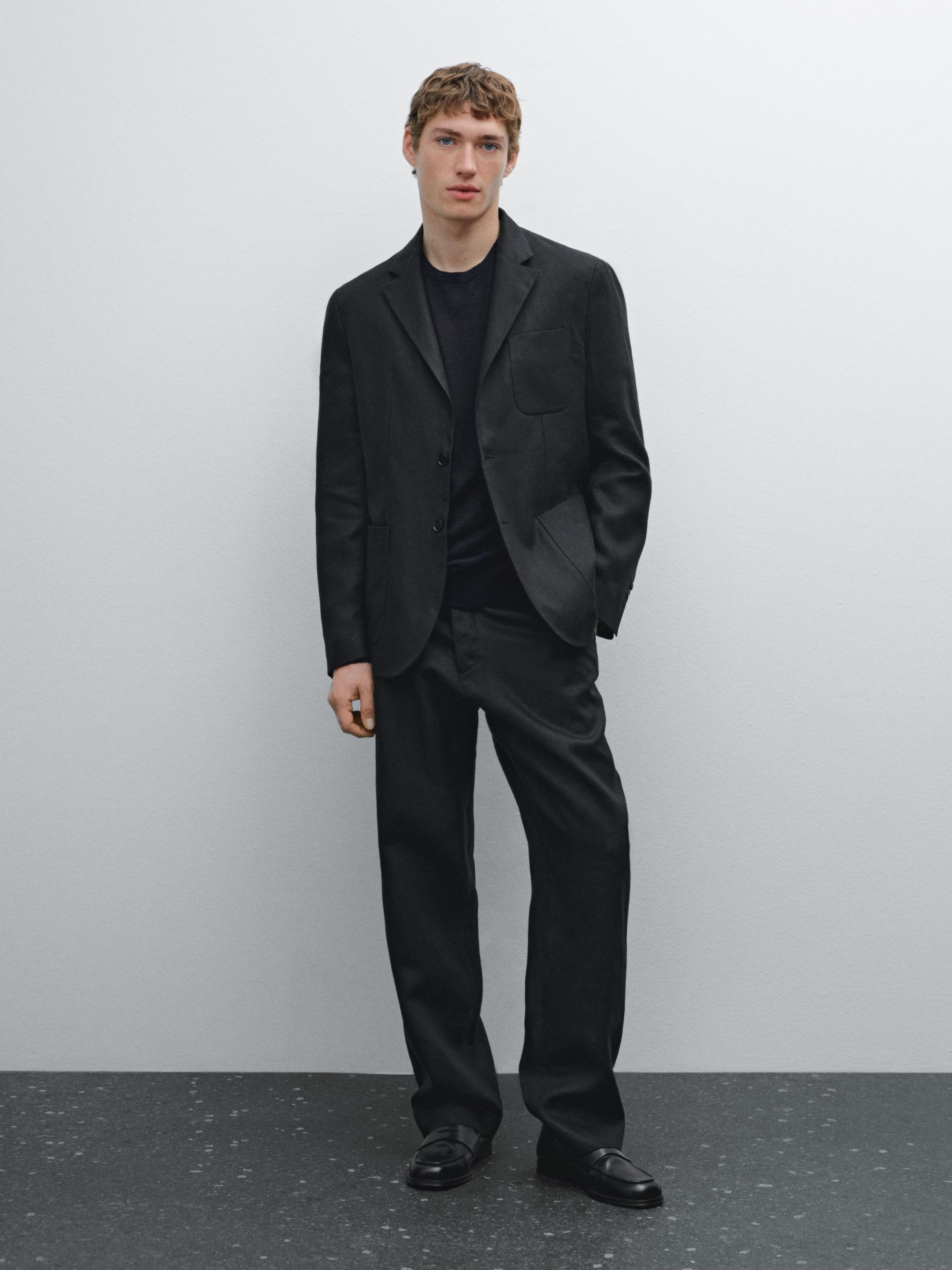 بليزر بدلة كتان 100%