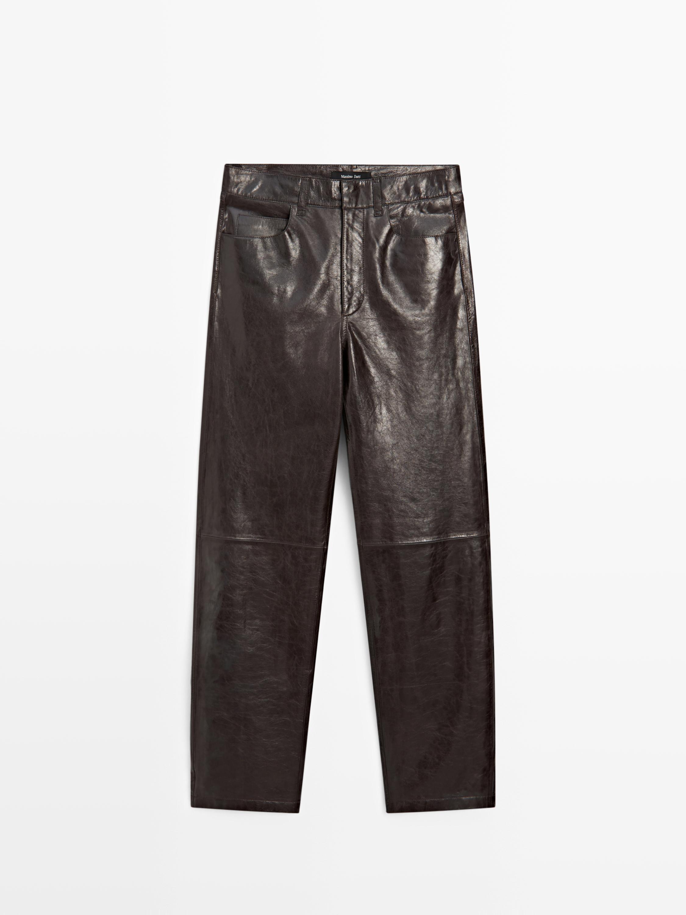 Nappa leather trousers