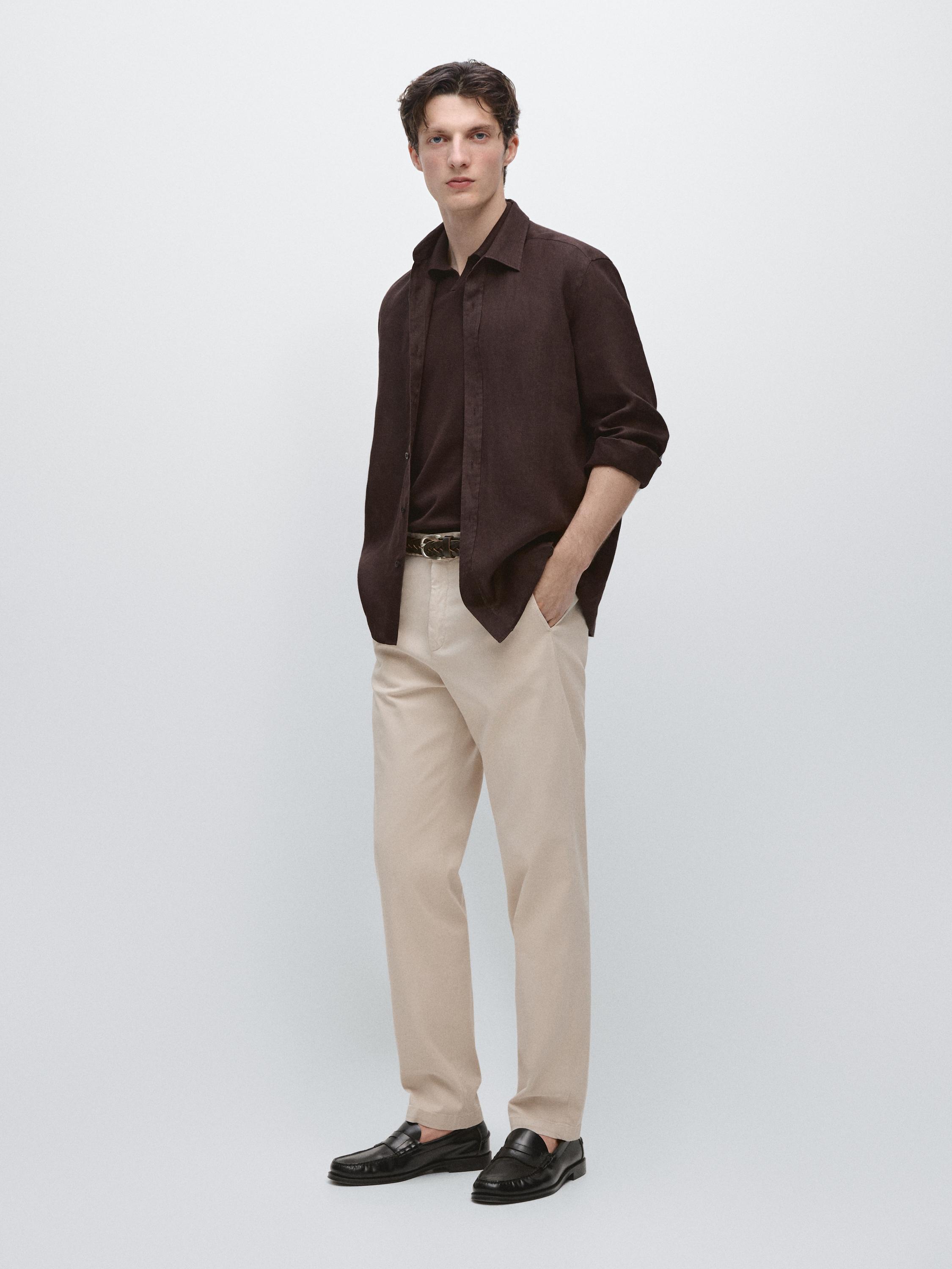 Jogger fit trousers — BEIGE