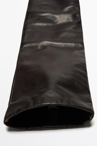 Long nappa leather gloves — BROWN 5