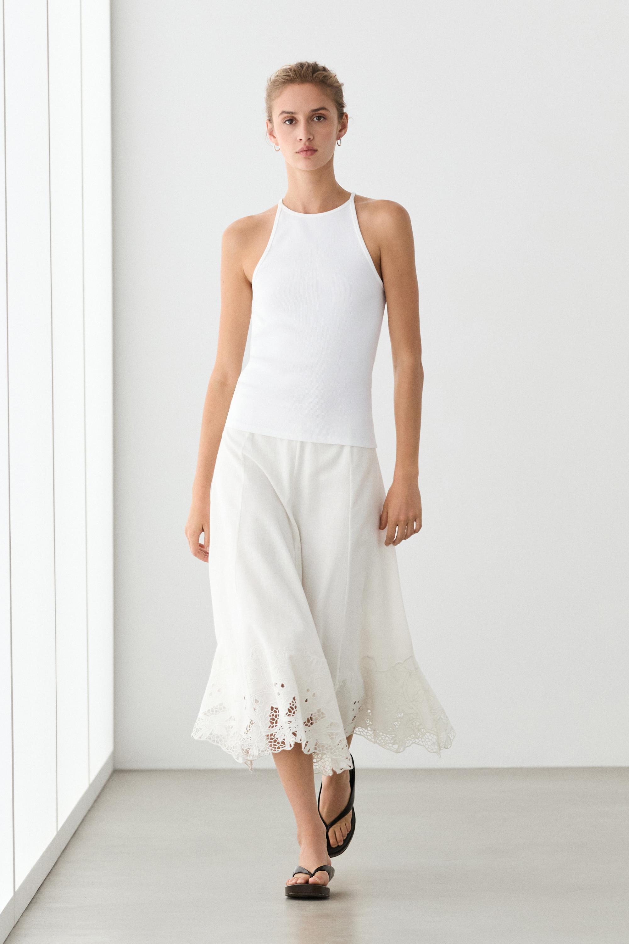 Cotton blend halter top