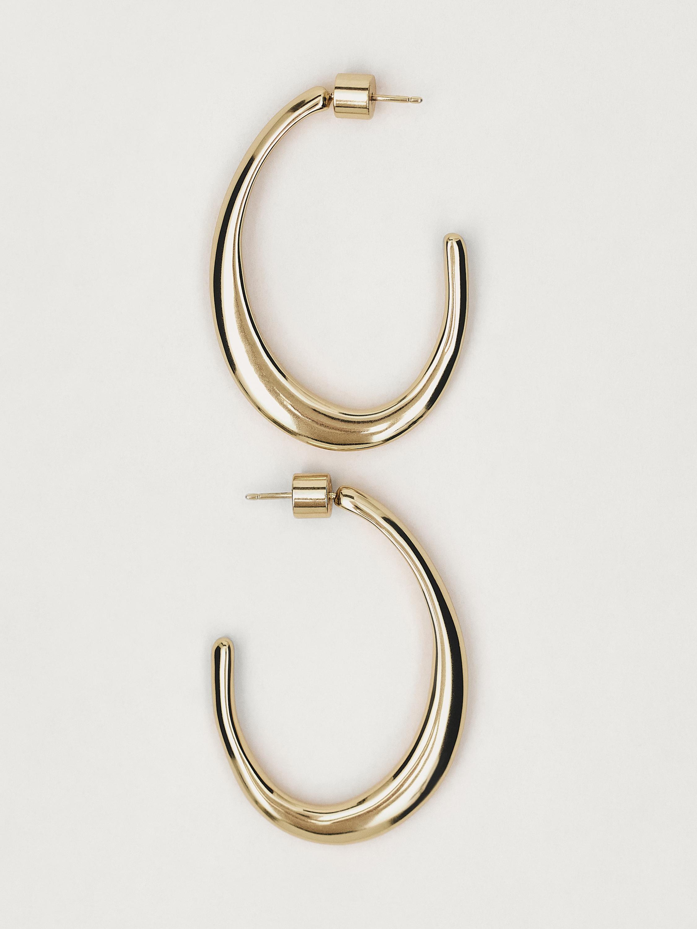 Thin hoop earrings