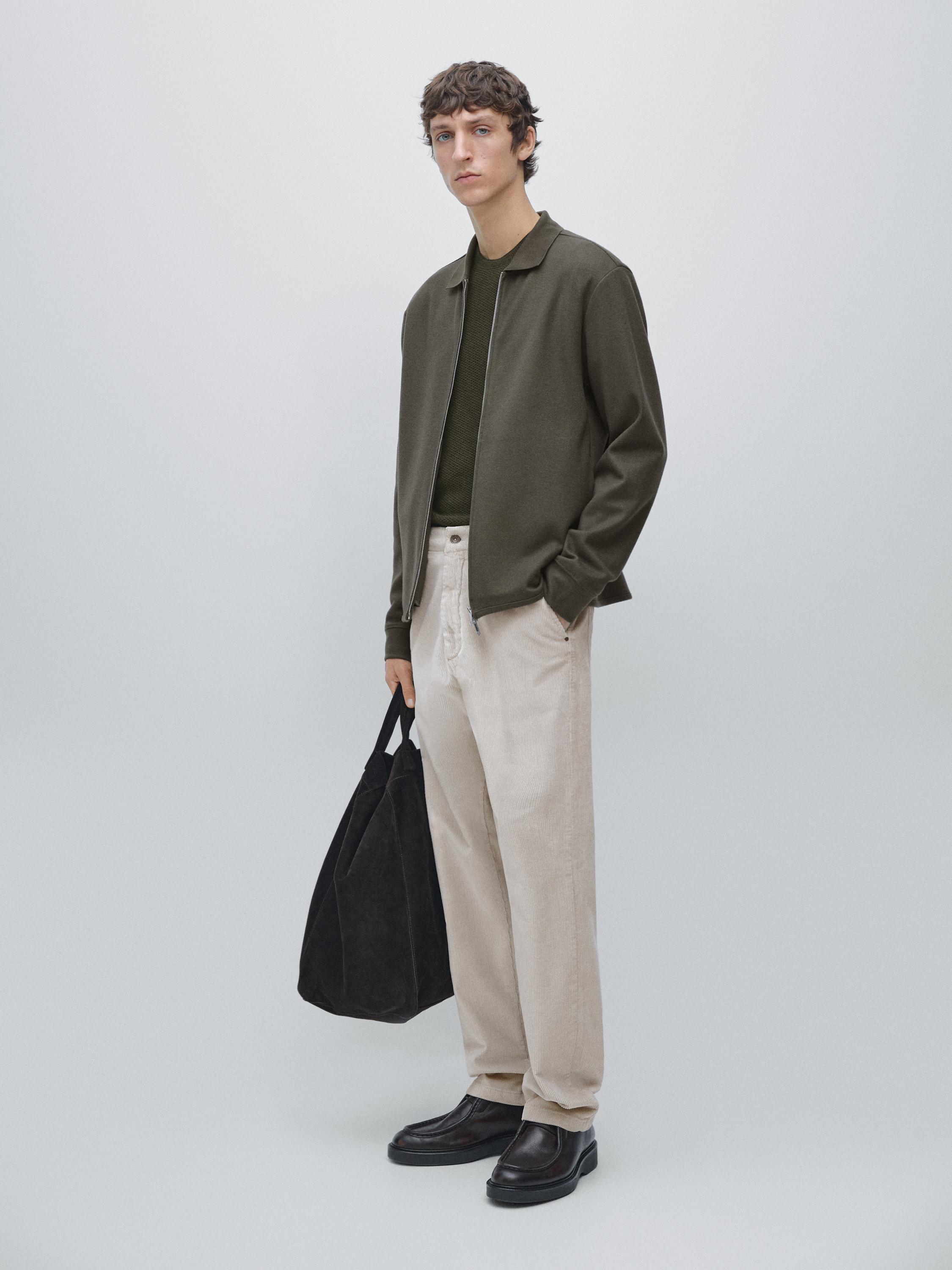 Zip-up jacket with collar detail