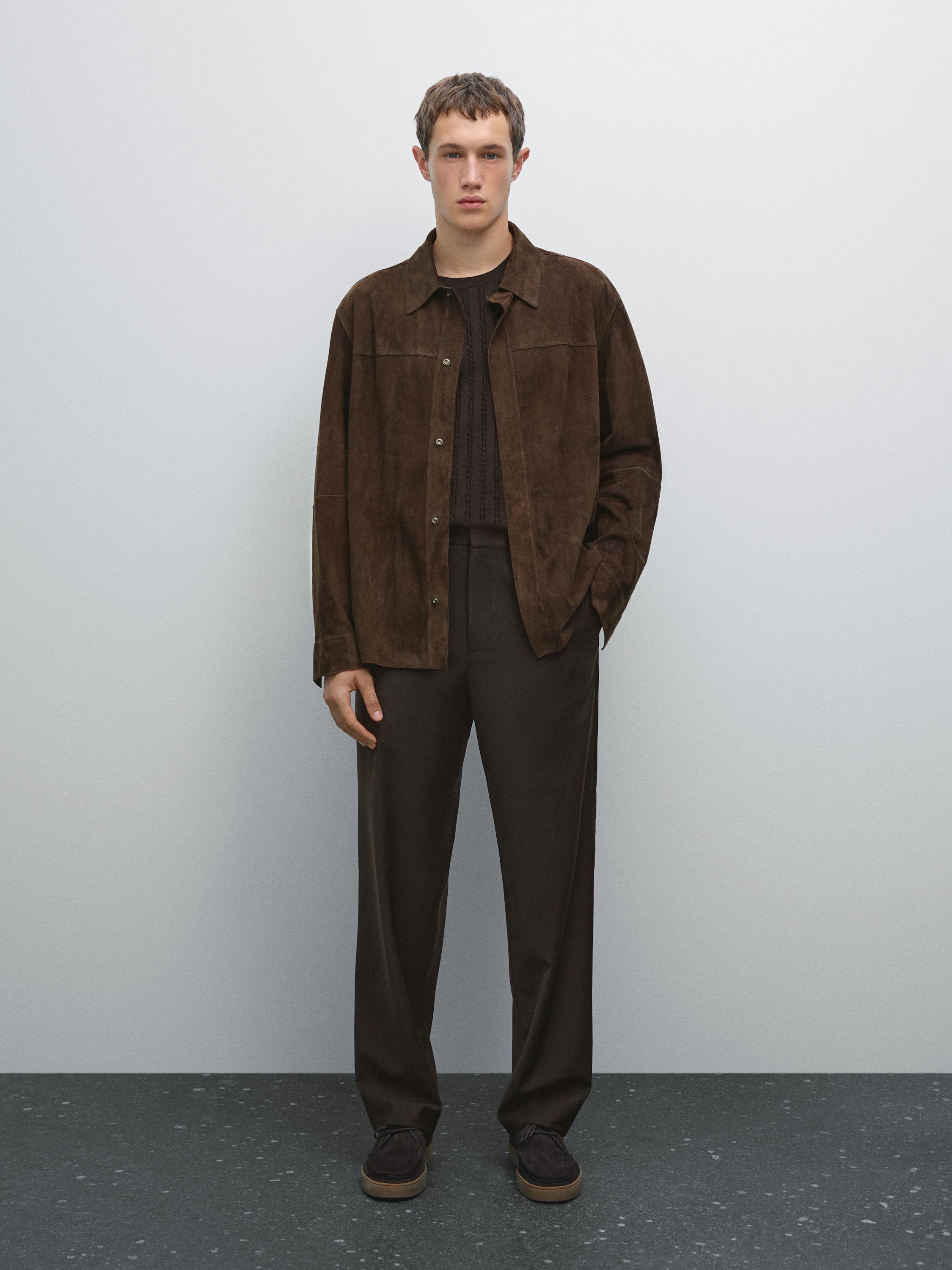 Pantaloni jogger fit in misto lana