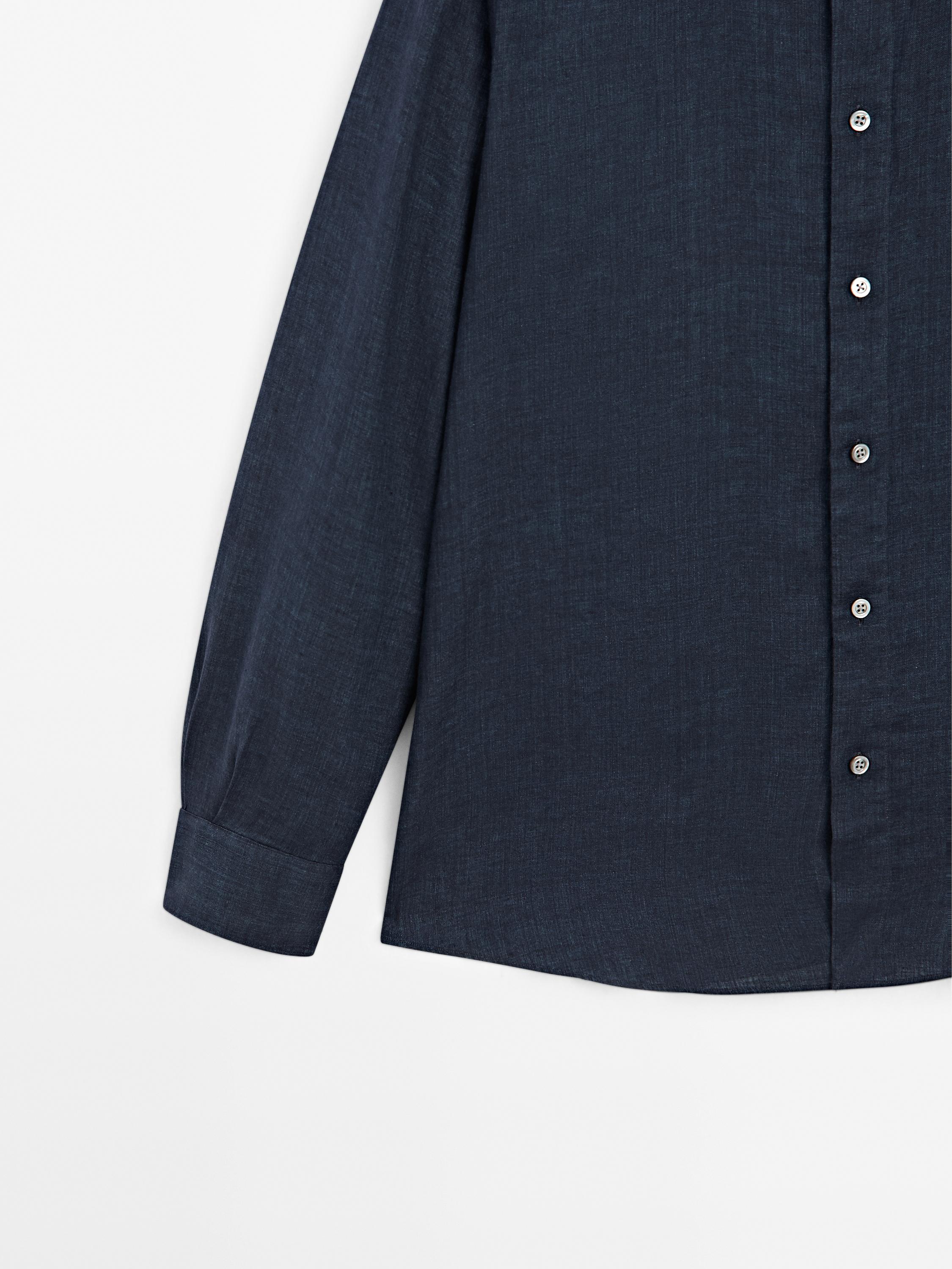 Hemd aus 100 % Leinen im Slim-Fit