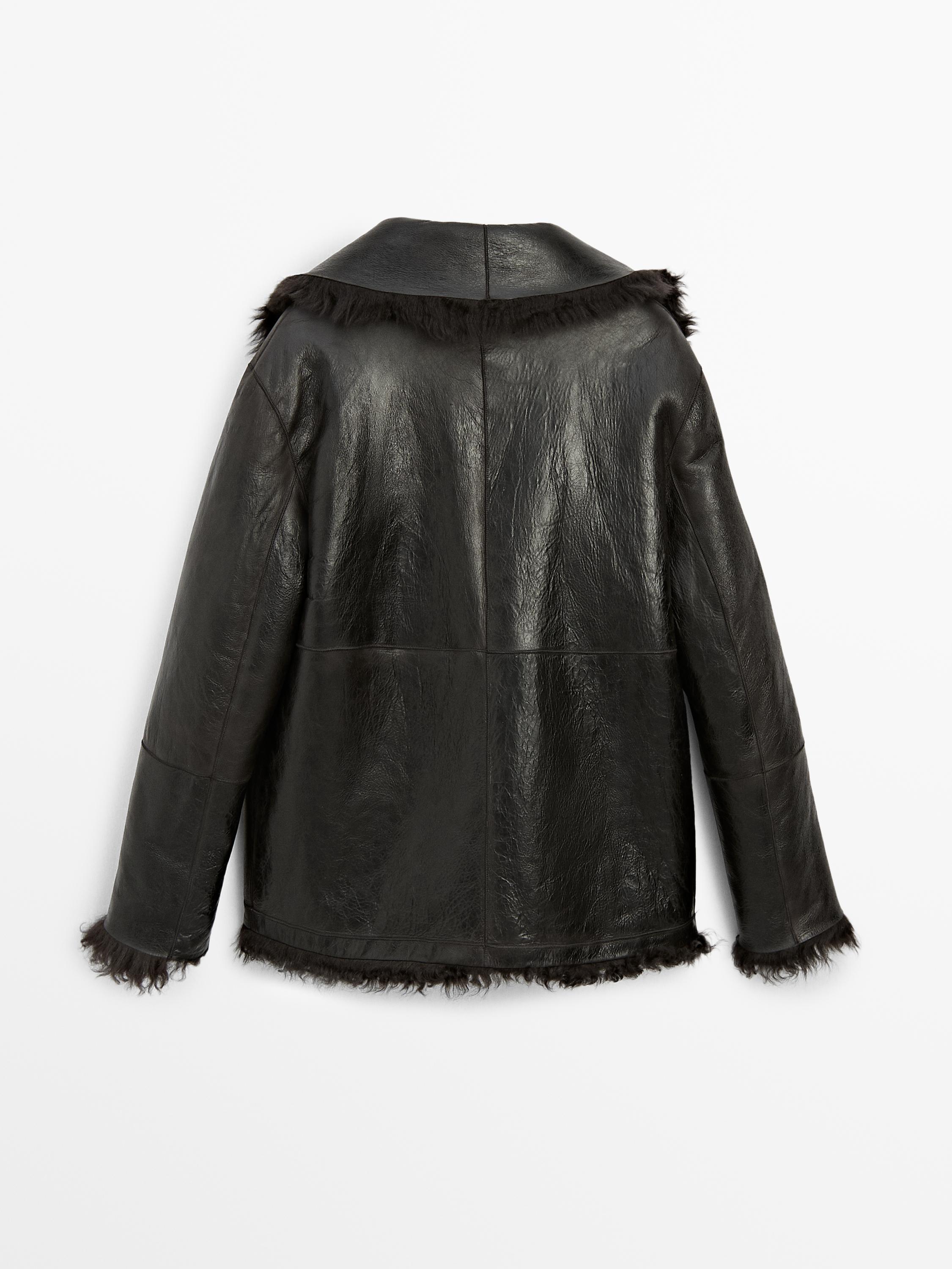 Long leather sheepskin coat - Studio