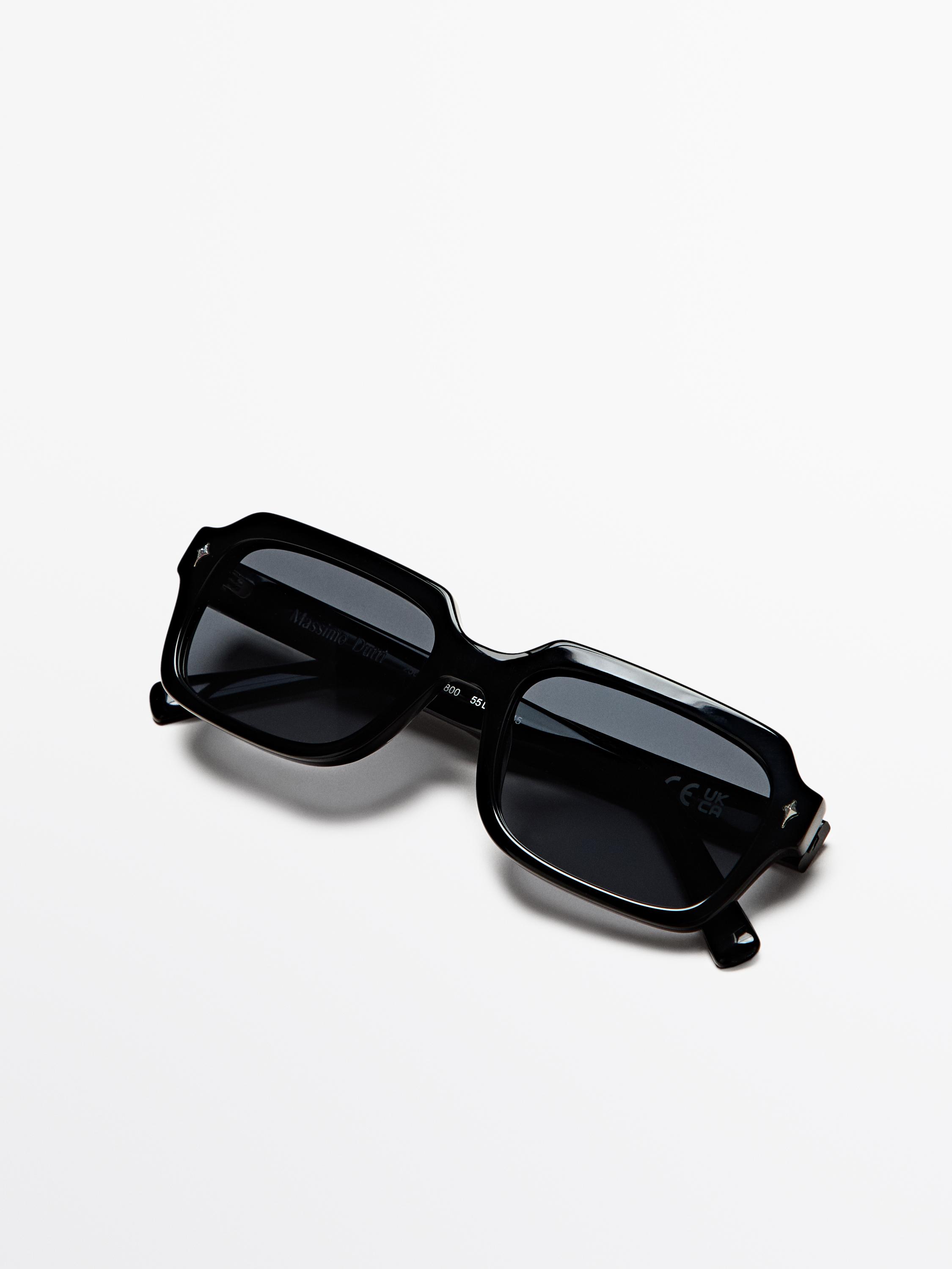 Rectangular sunglasses — BLACK