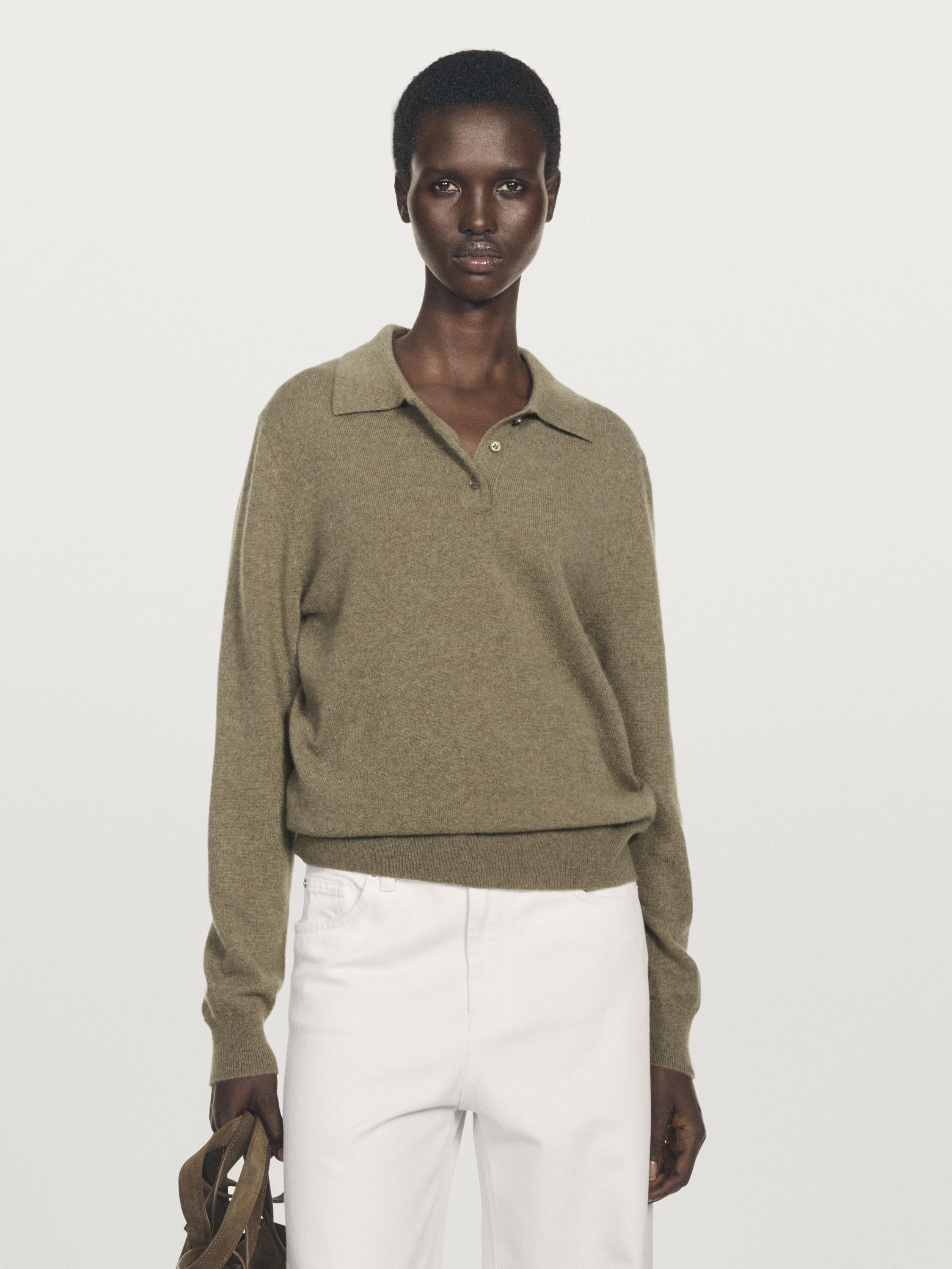 100% kasjmier tricot polotrui