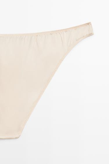 Satin silk blend briefs — CREAM 8