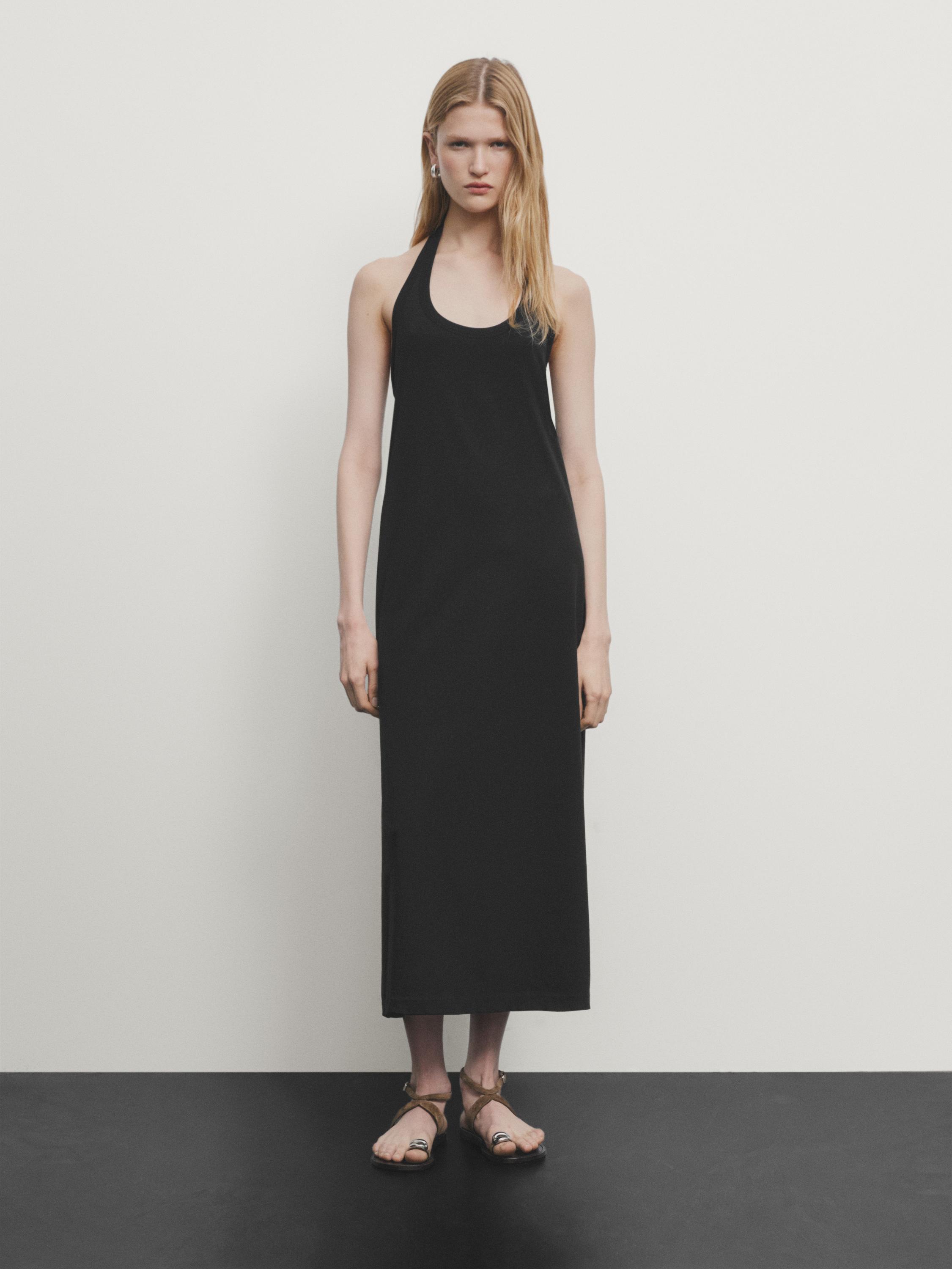 Robe en coton à encolure américaine