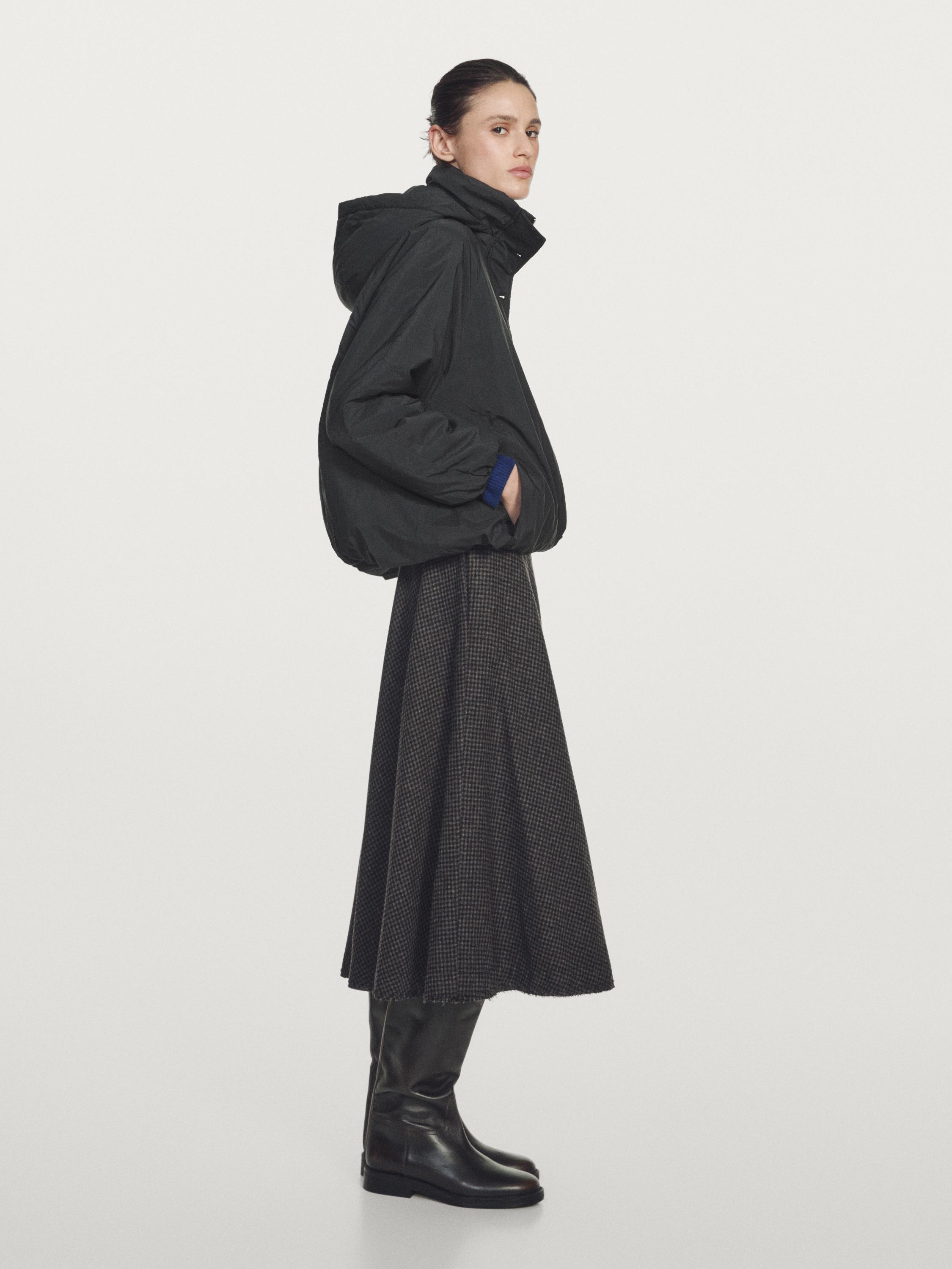 Wasserabweisender, wattierter Oversize-Parka mit Stehkragen