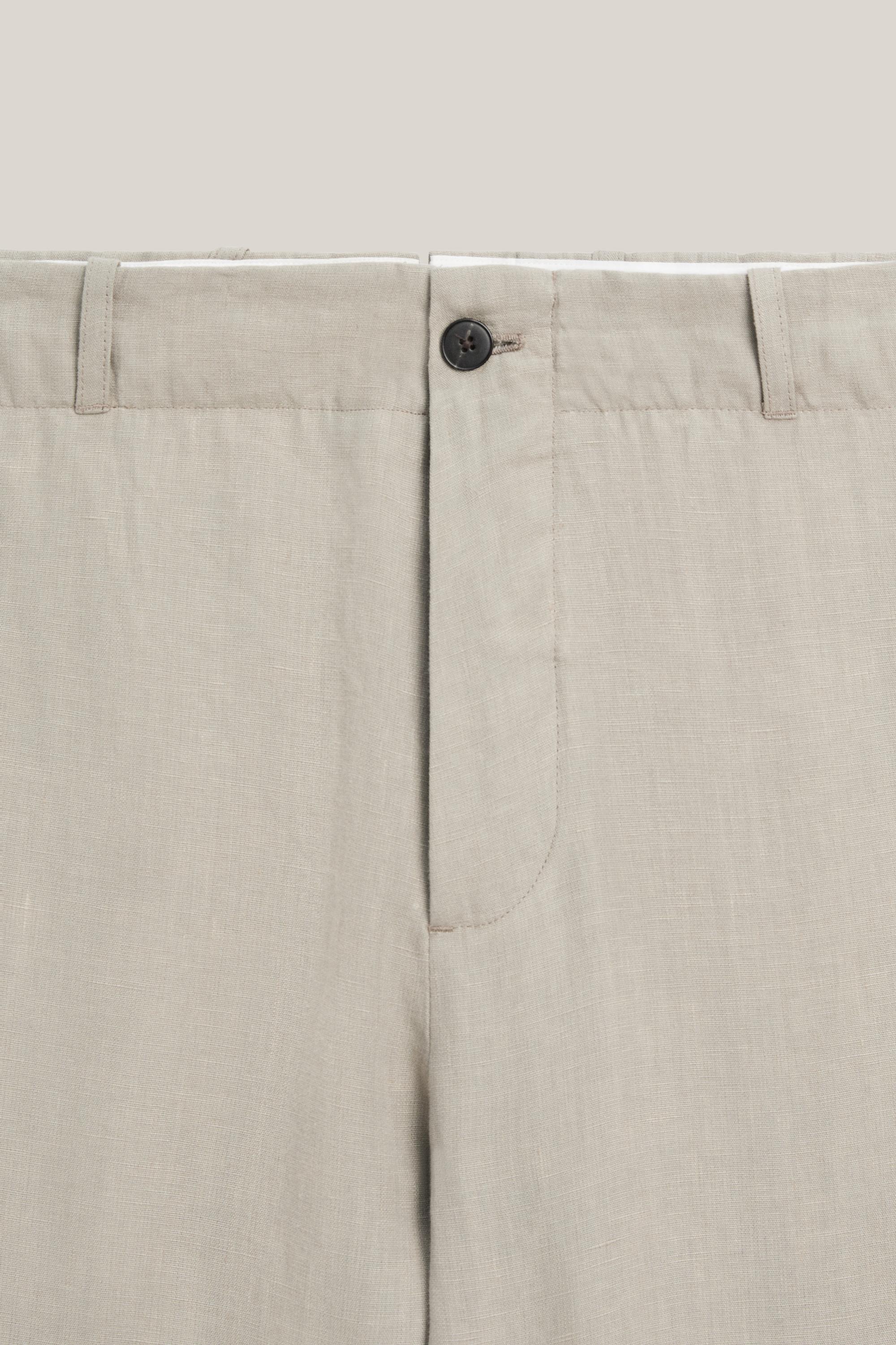100% linen trousers - Limited Edition — KHAKI