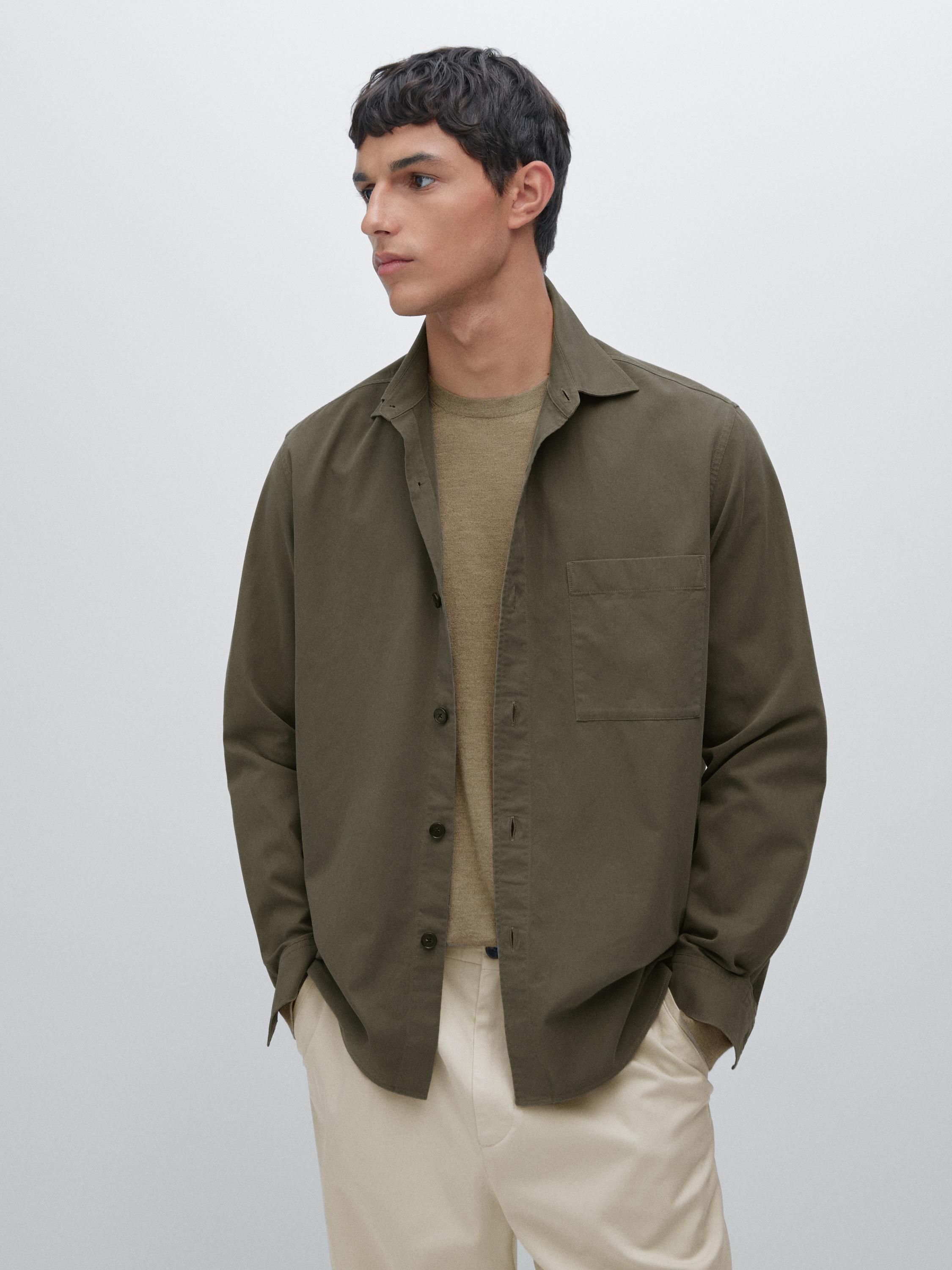 חולצה 100% כותנה עם כיס