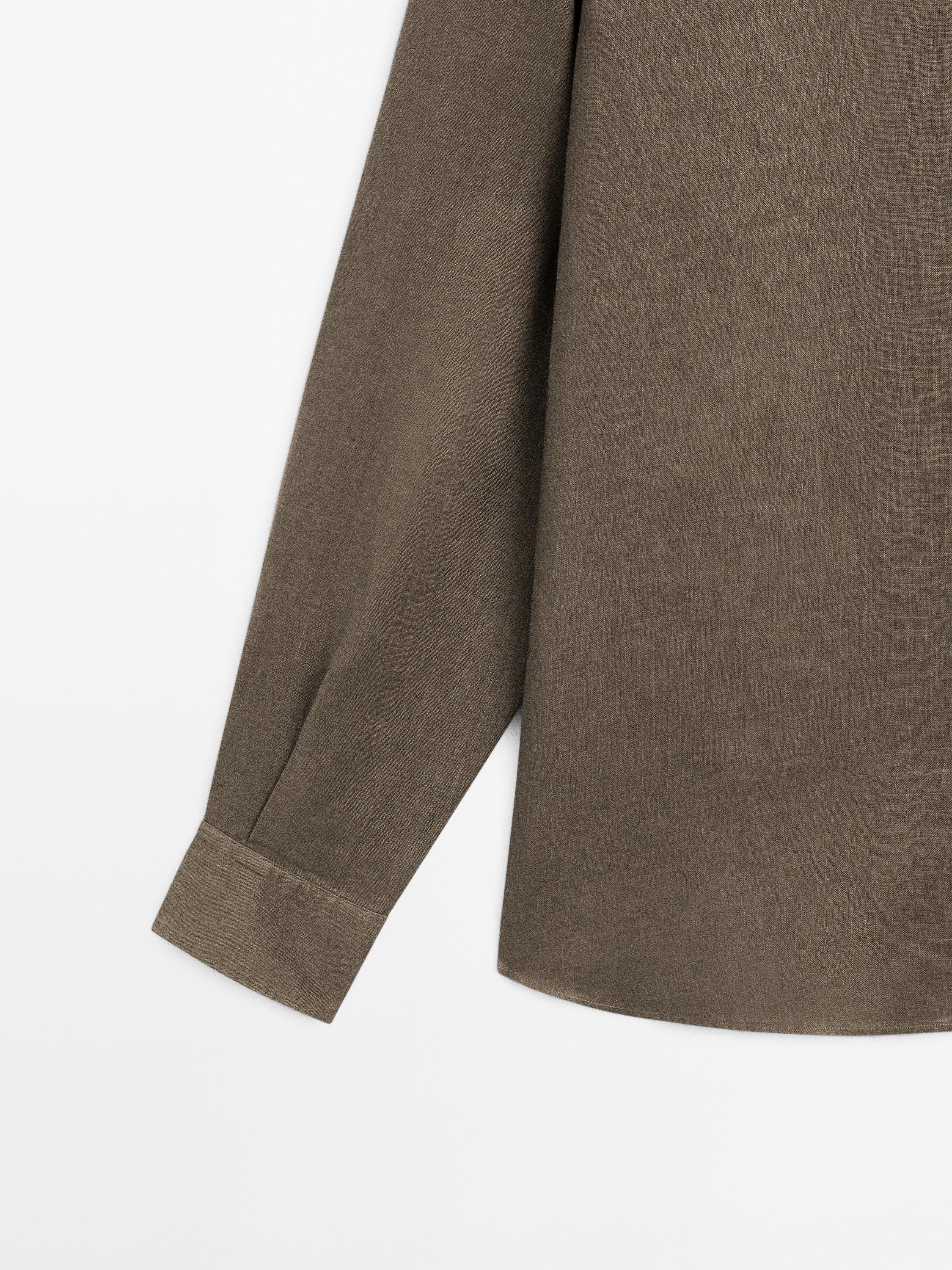 Camisa slim fit 100% lino