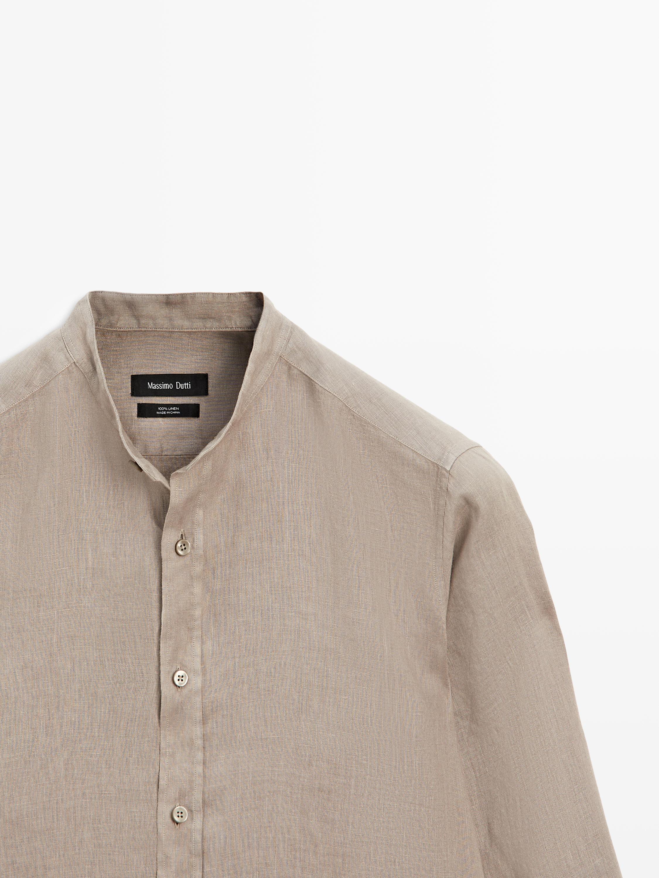 Slim fit stand collar shirt — CAREY
