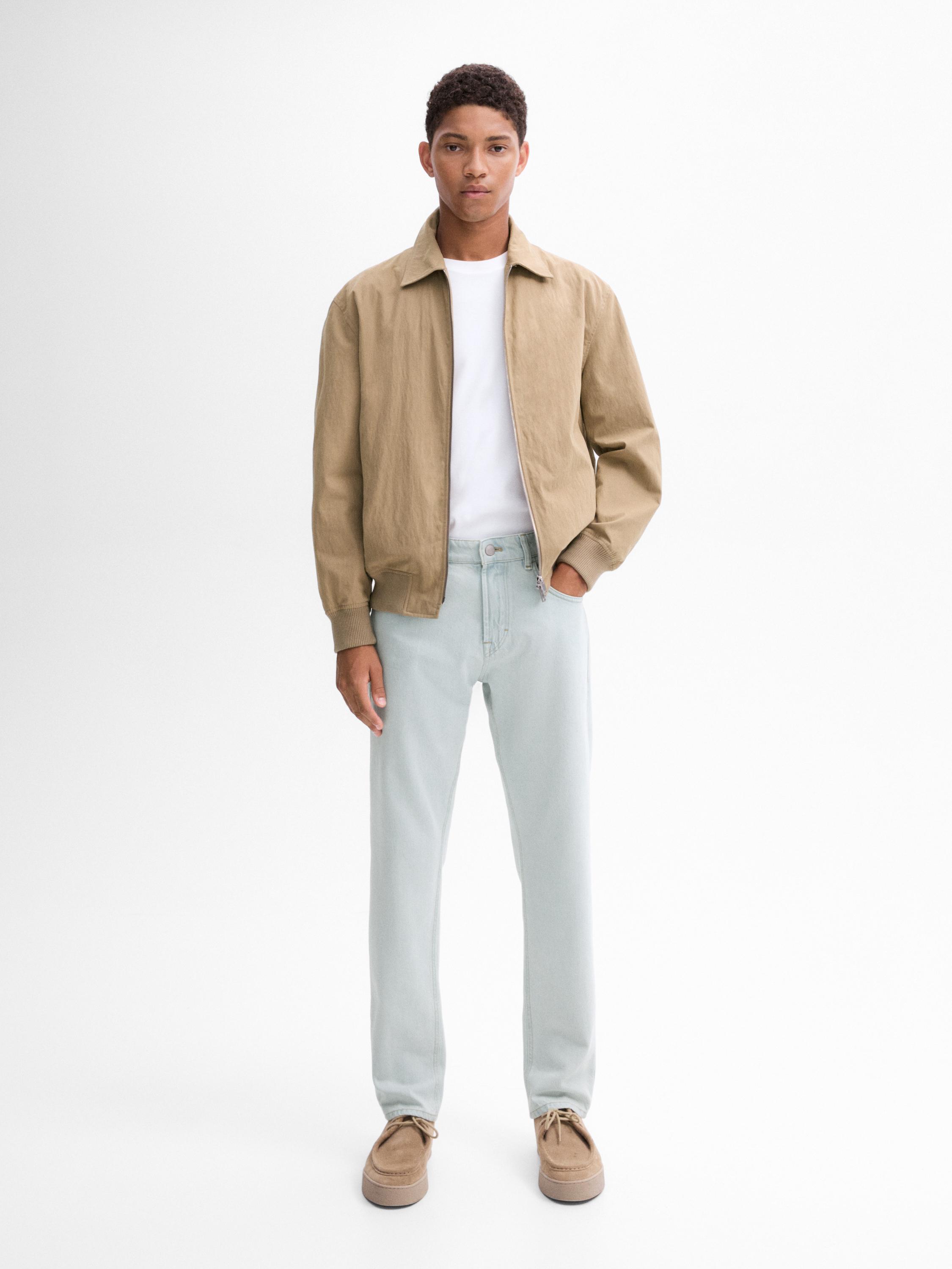 Relaxed fit hard bleach jeans