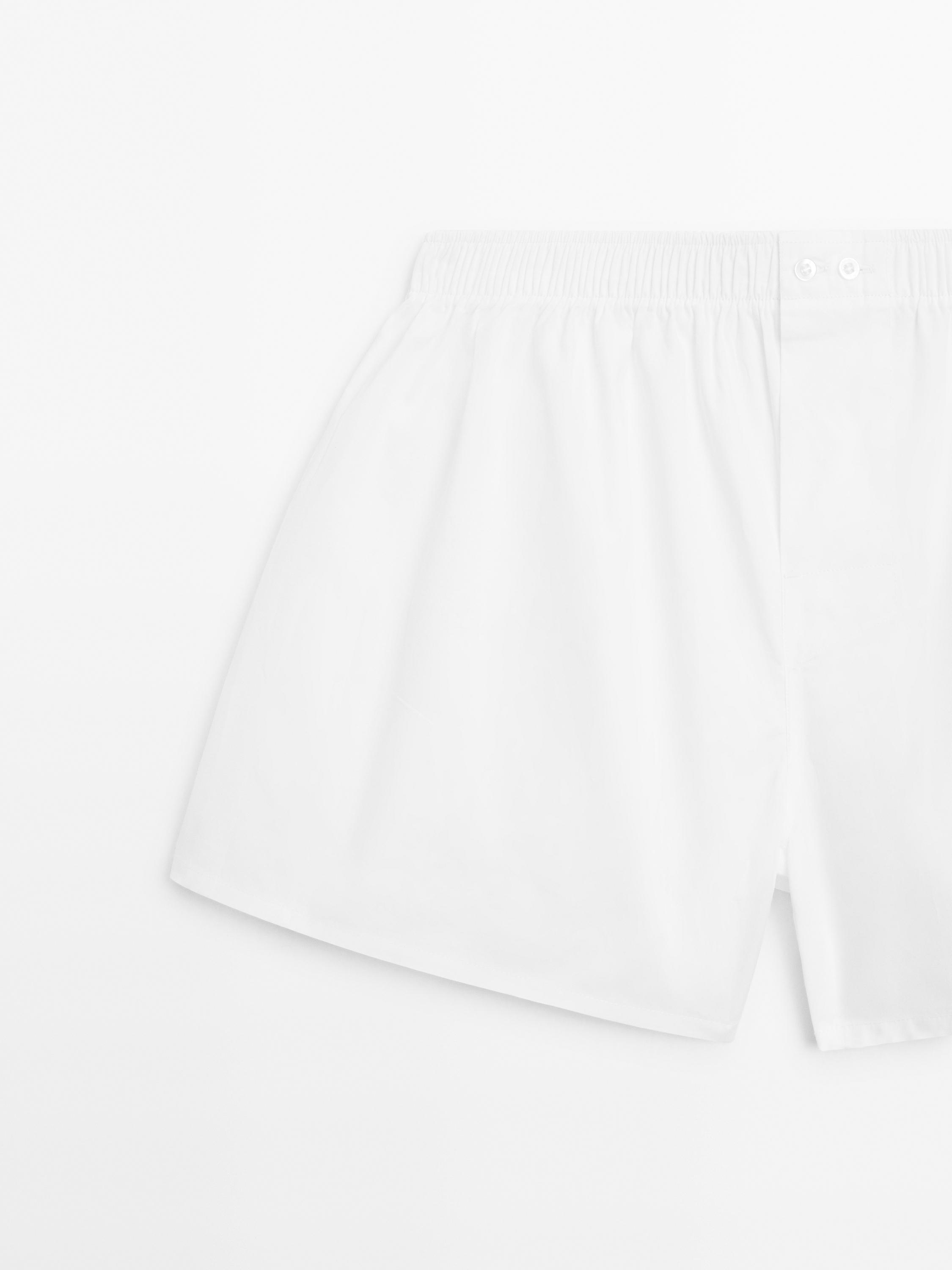 Plain 100% cotton boxers — WHITE