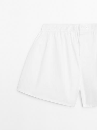 Plain 100% cotton boxers — WHITE 2