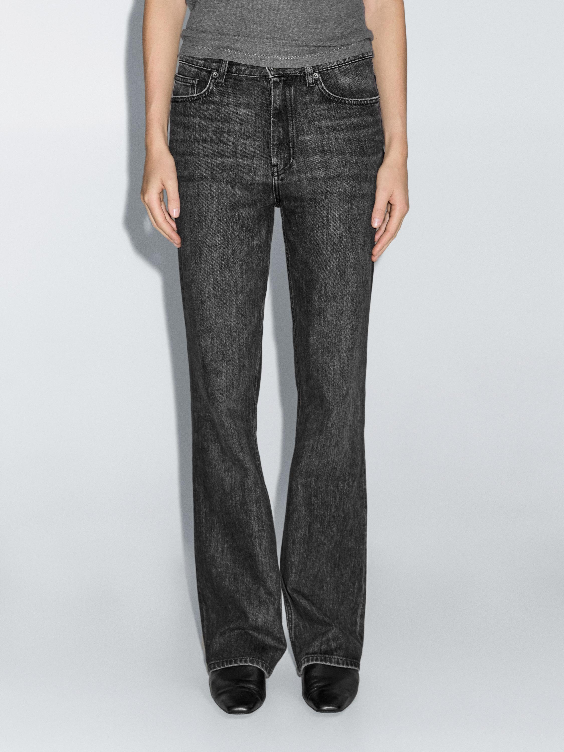 High-waist boot-cut jeans
