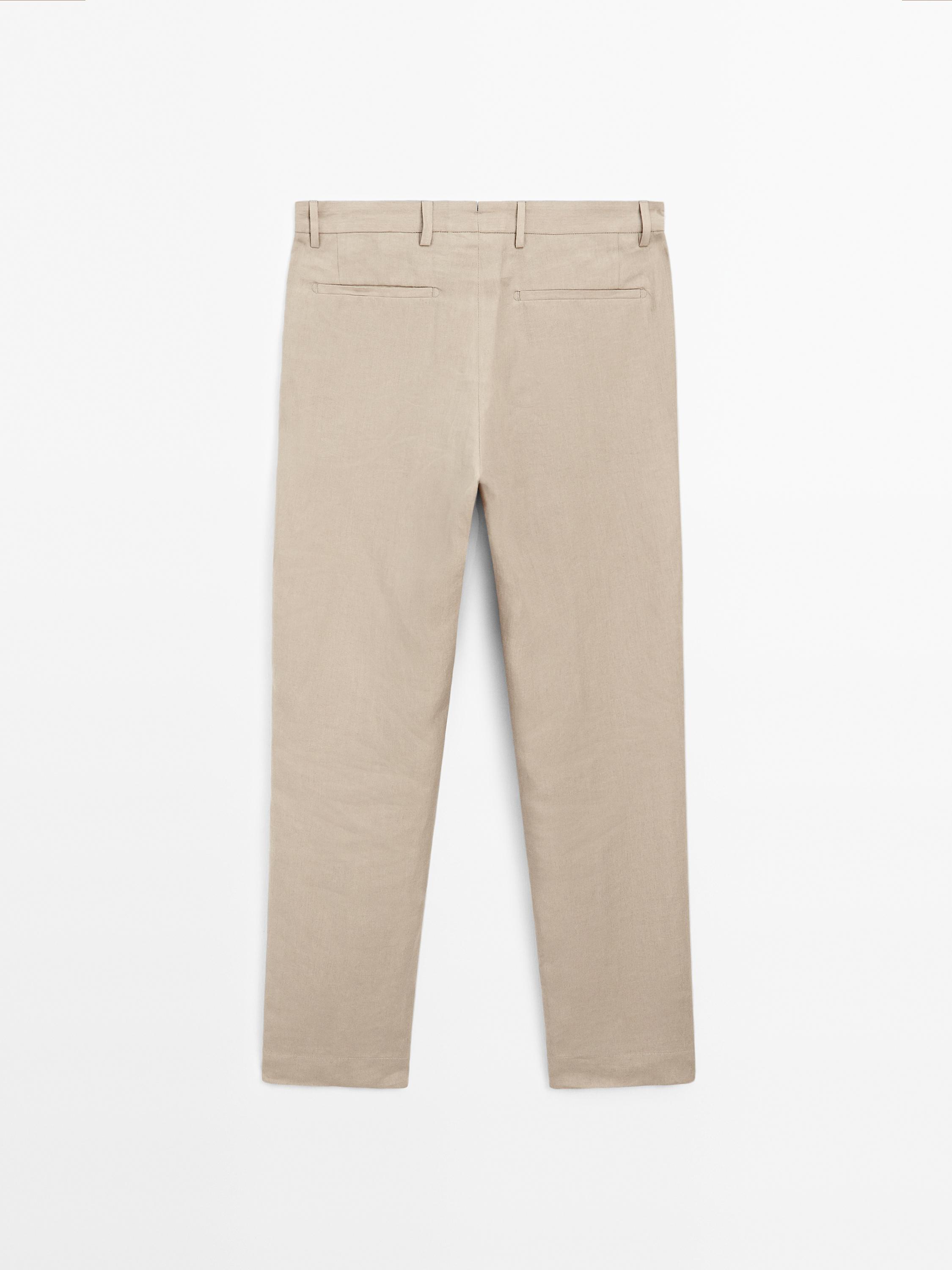 Flowing 100% linen trousers