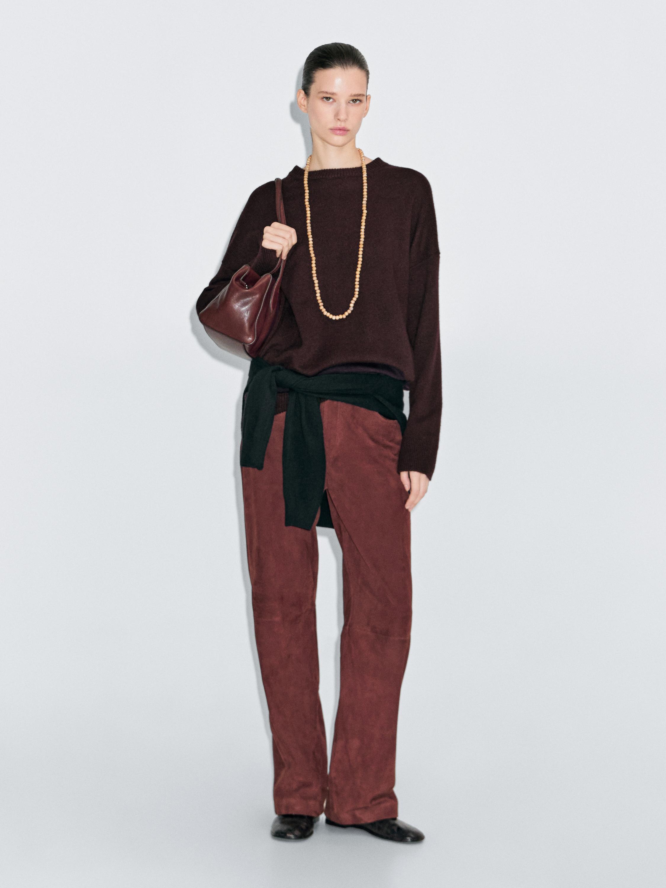 100% cashmere oversize knit sweater