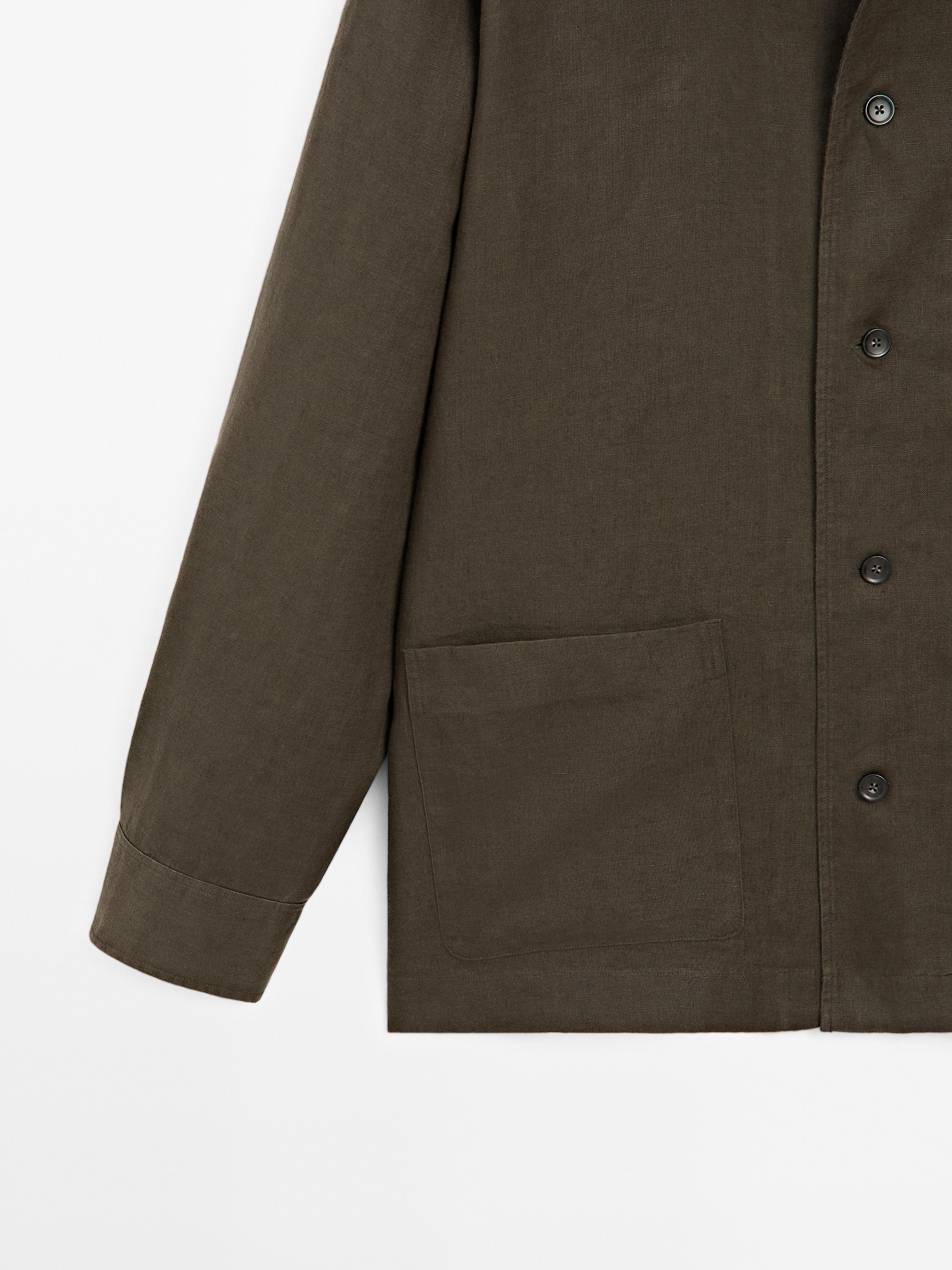 100% linen overshirt