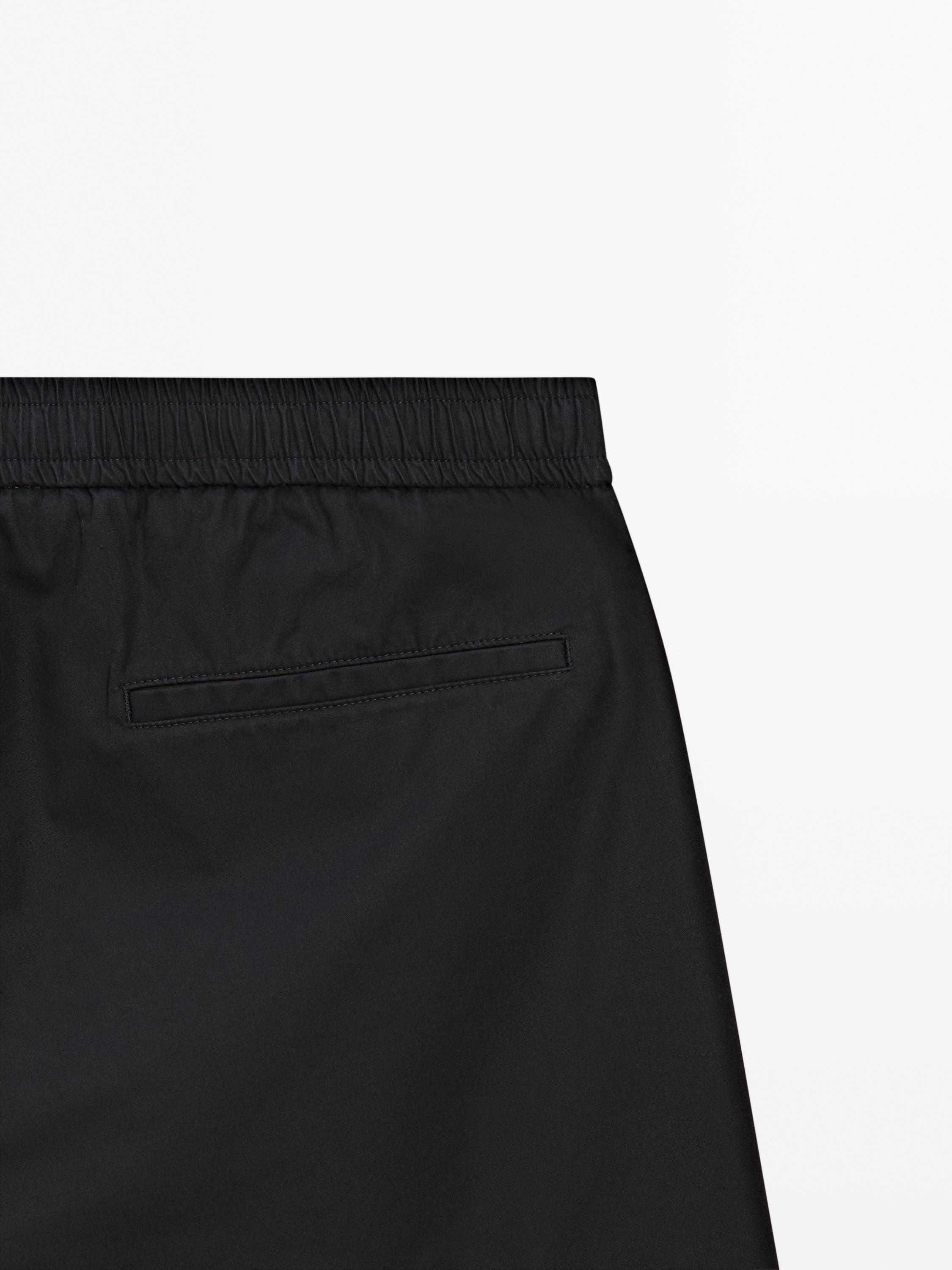 Popeline bermuda in joggingmodel