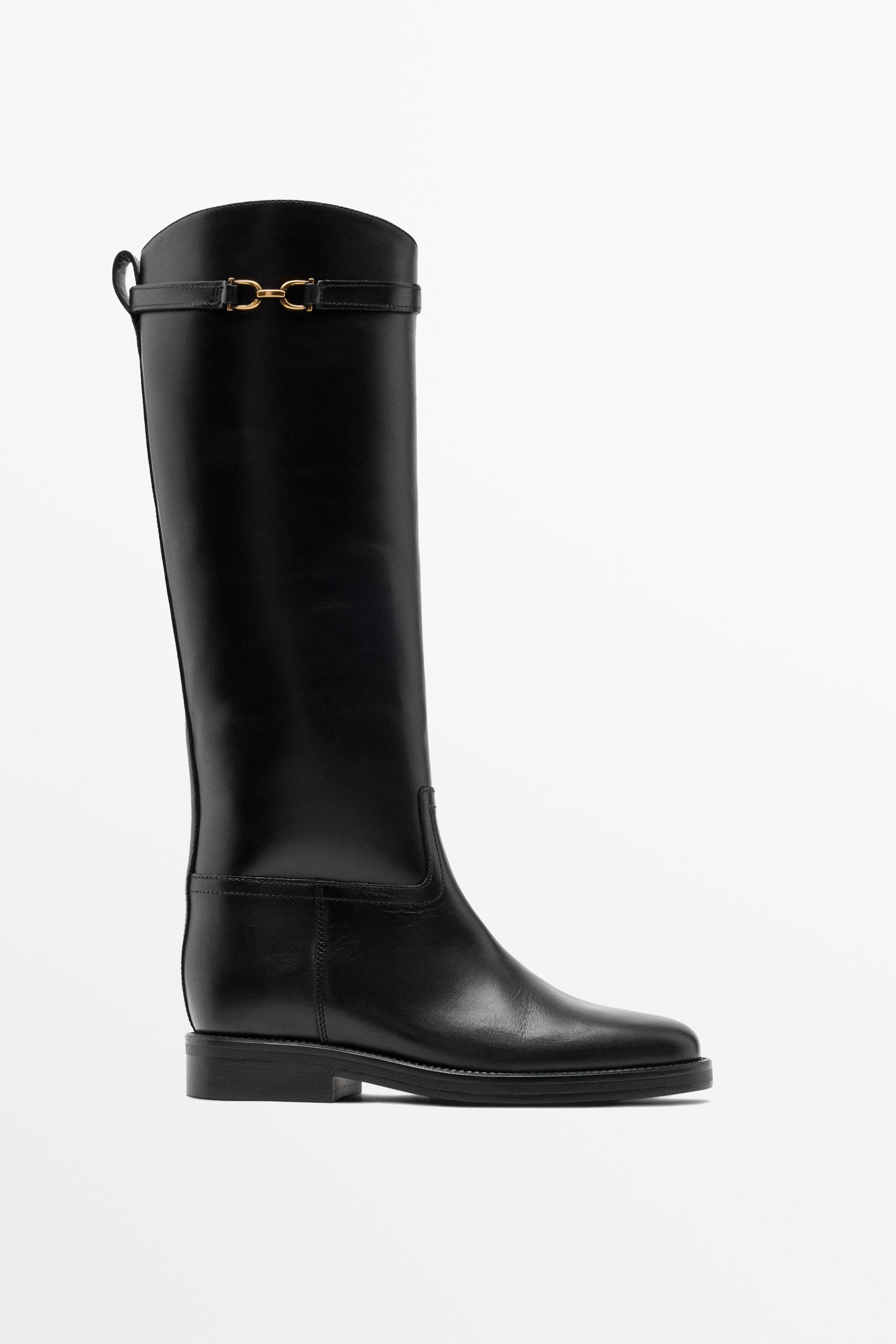 Leather riding boots