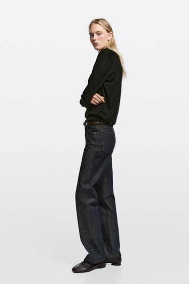 Low-rise straight-leg jeans — DARK BLUE 5
