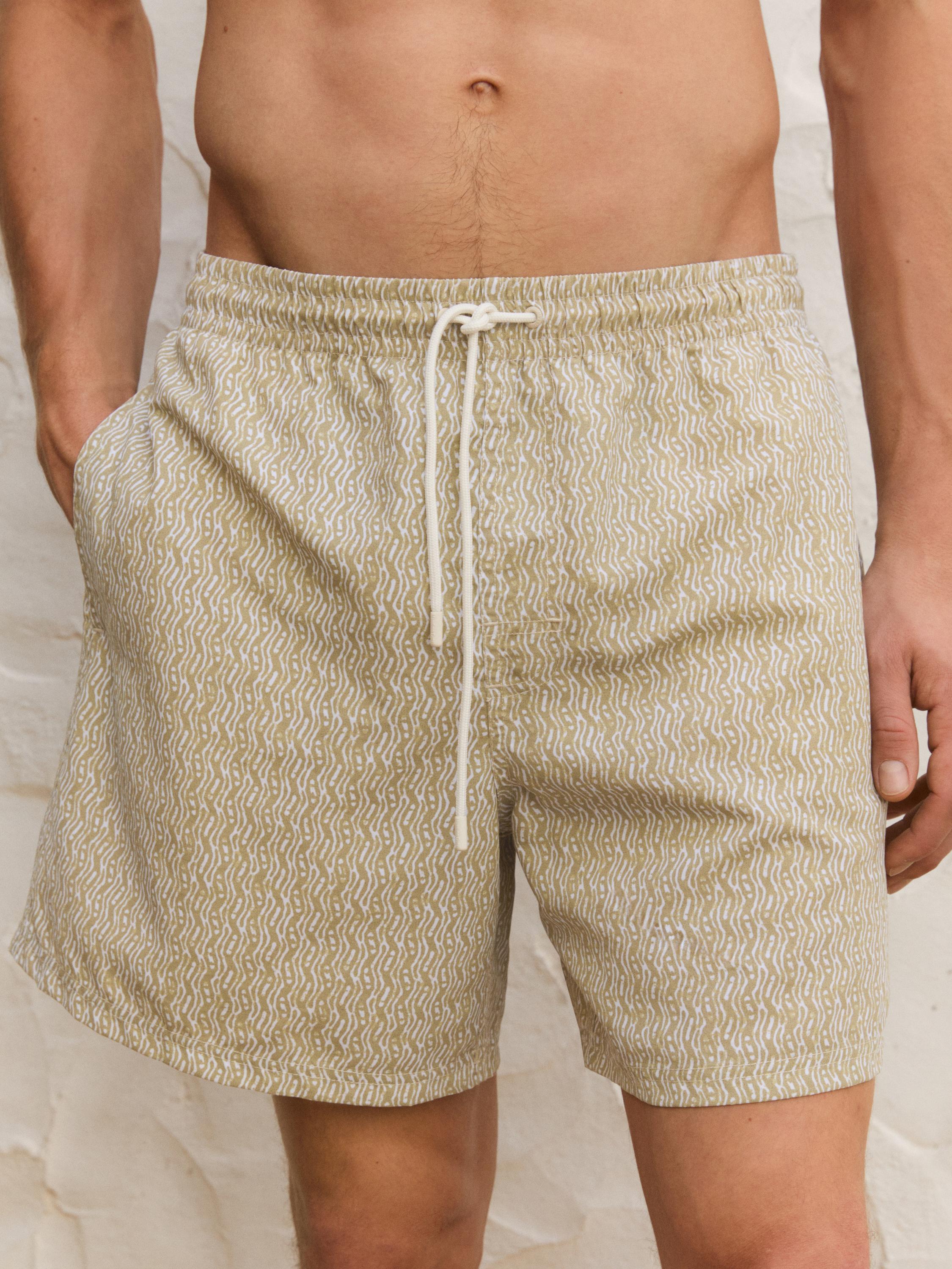 Printed swimming trunks