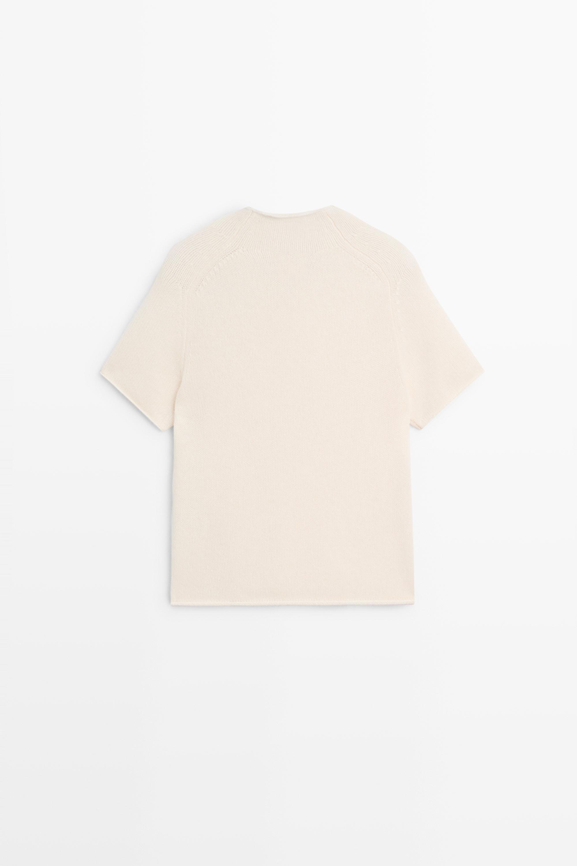 100% Cashmere Mock Turtleneck Sweater — CREAM