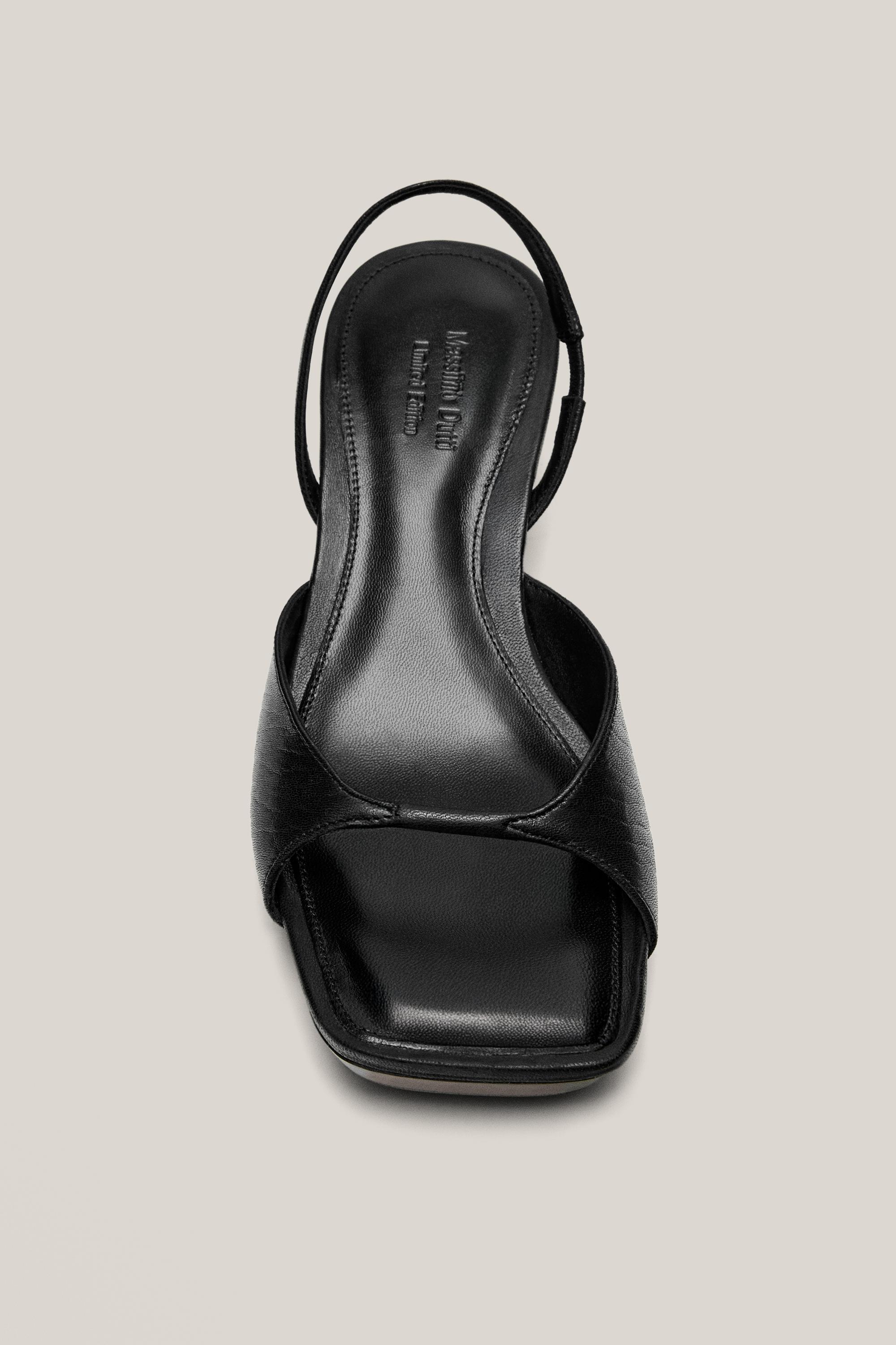 Wood heel sandal - Limited edition — BLACK