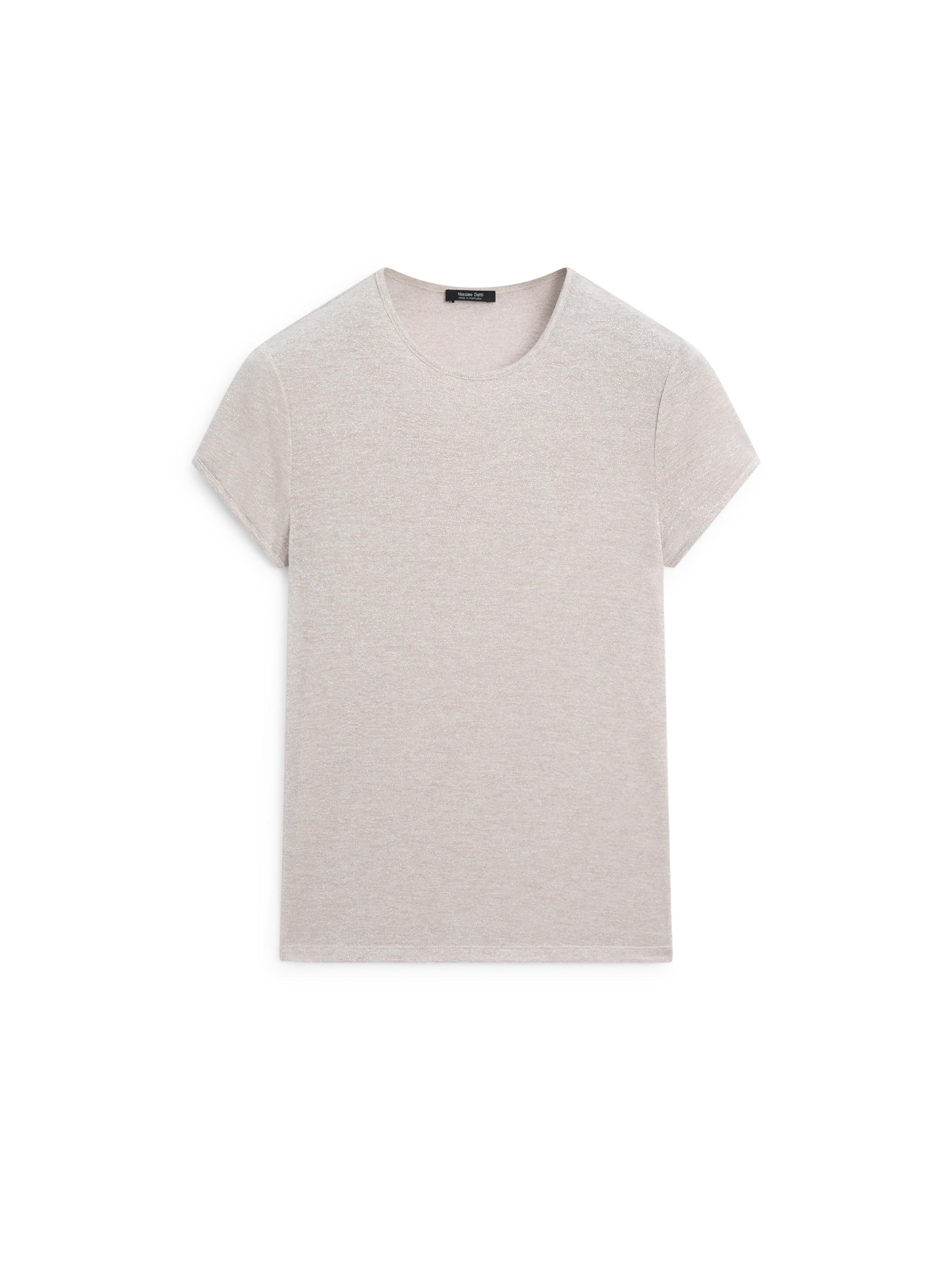 Işıltı detaylı kısa kollu t-shirt