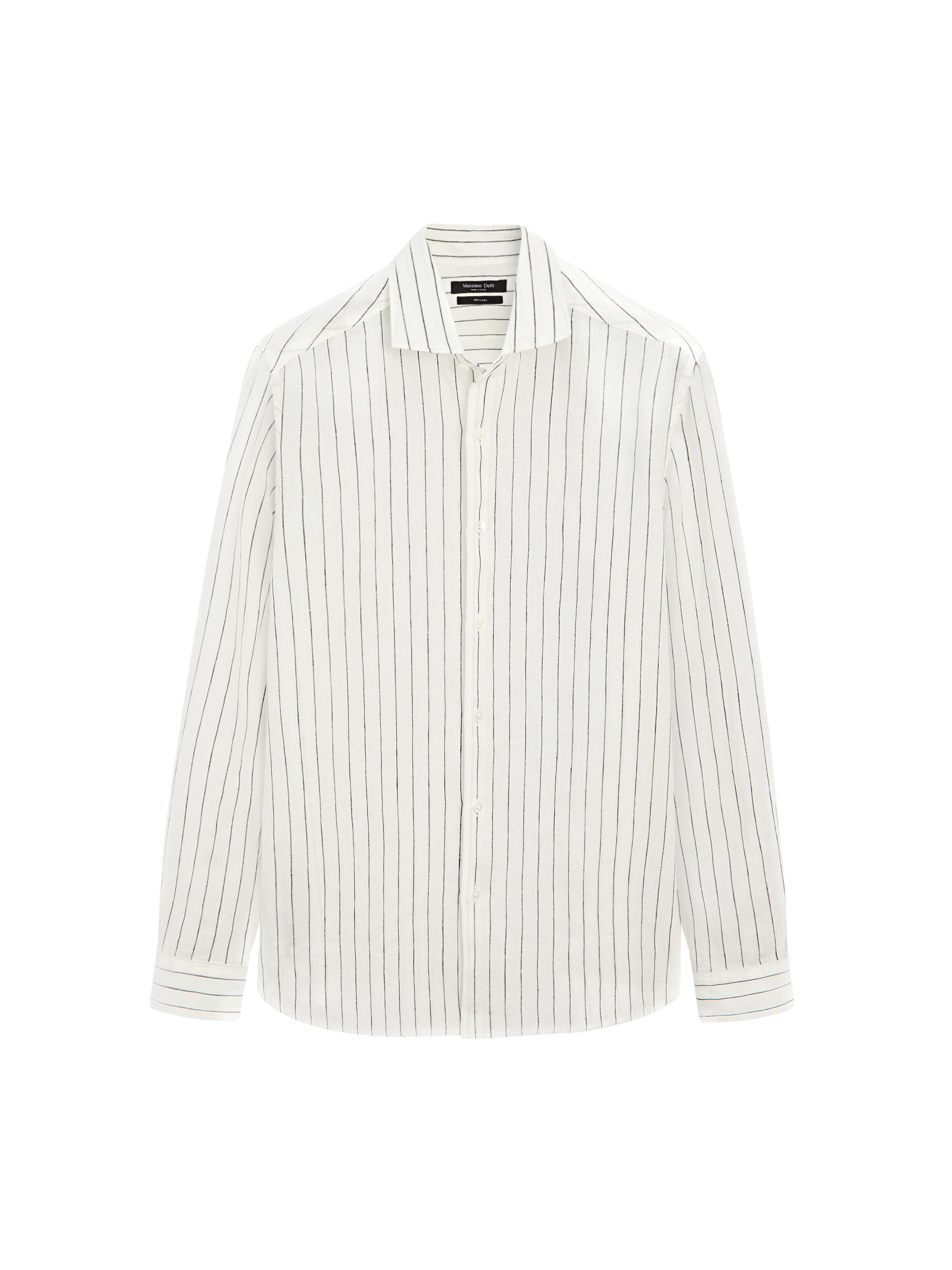 100% linen striped shirt