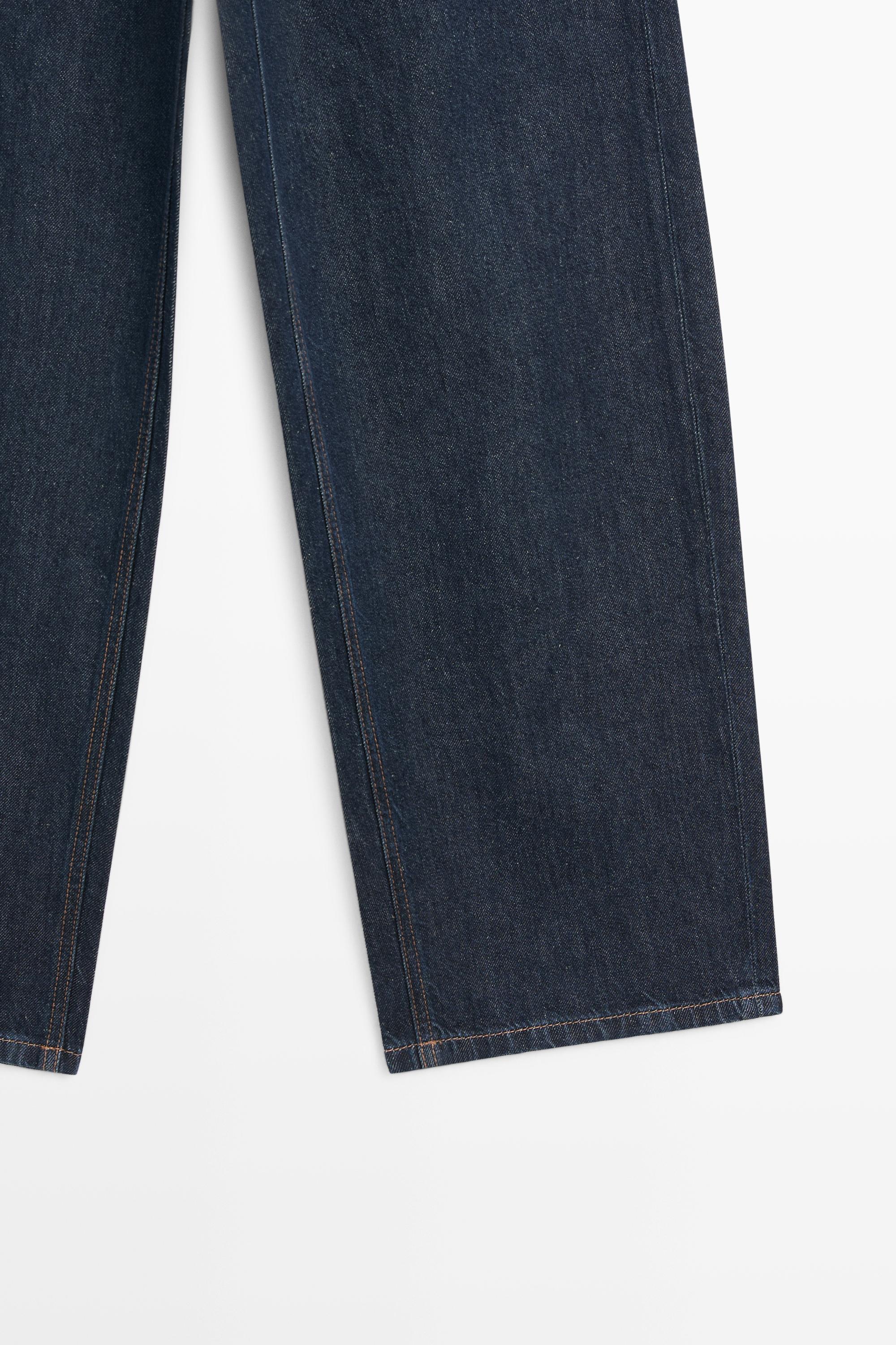 Mid-rise wide-leg cropped jeans — DARK BLUE