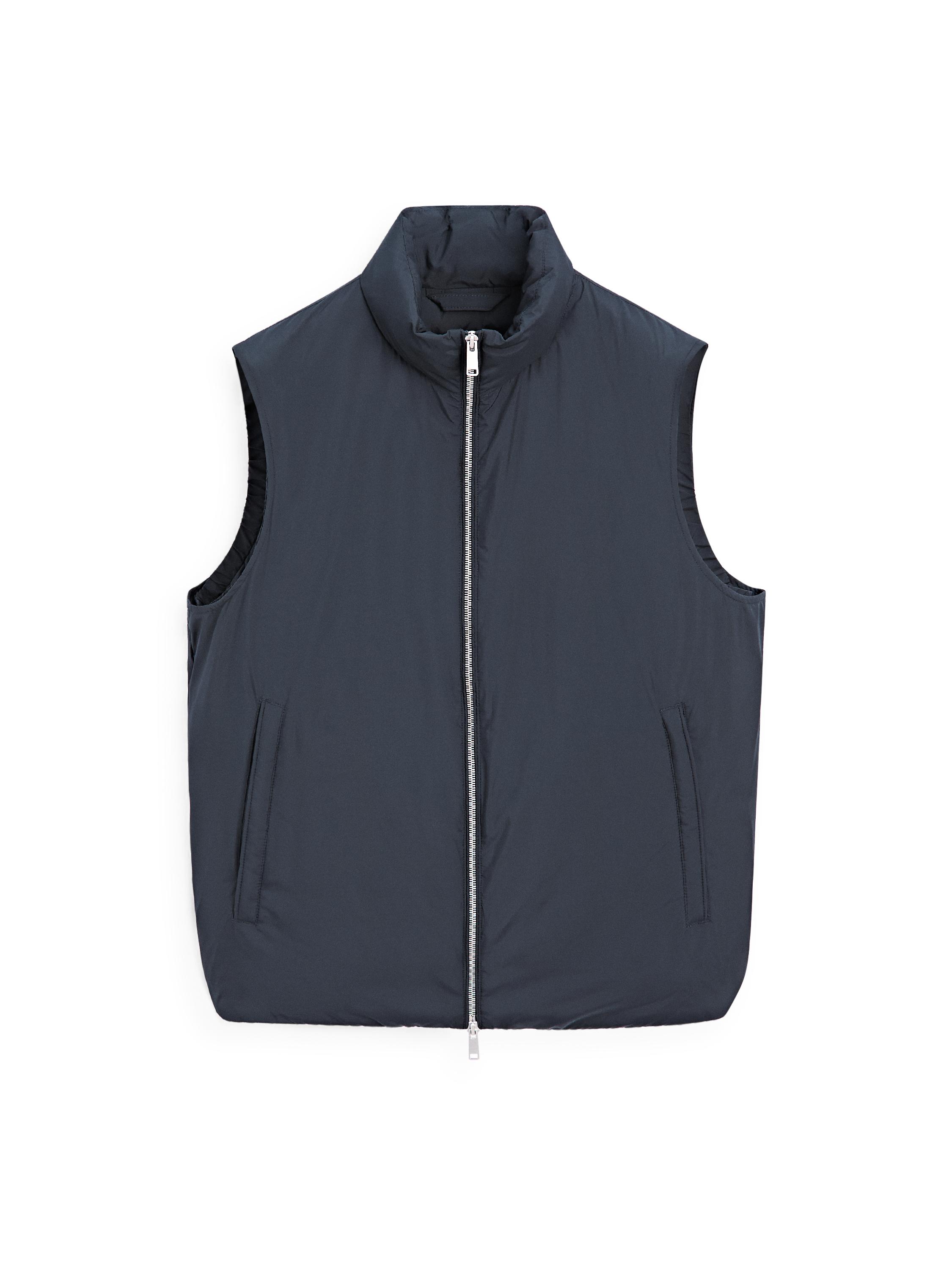 Water-repellent extra lightweight puffer gilet — NAVY BLUE