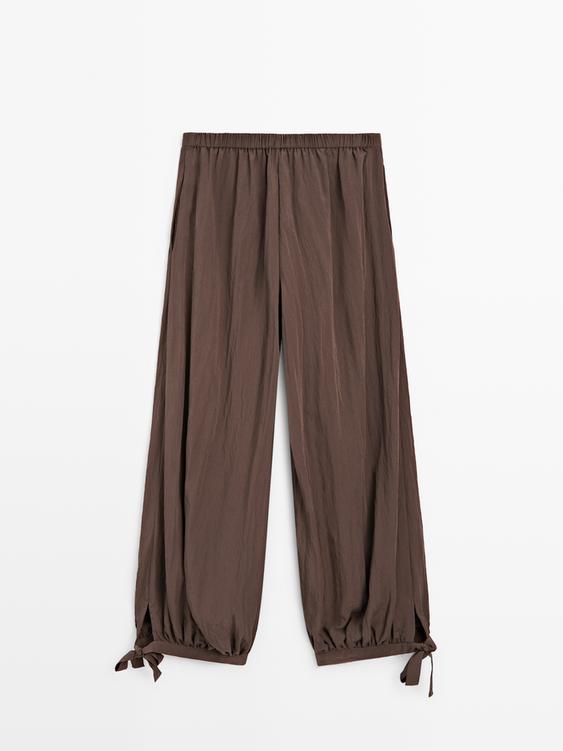 Dökümlü şalvar pantolon