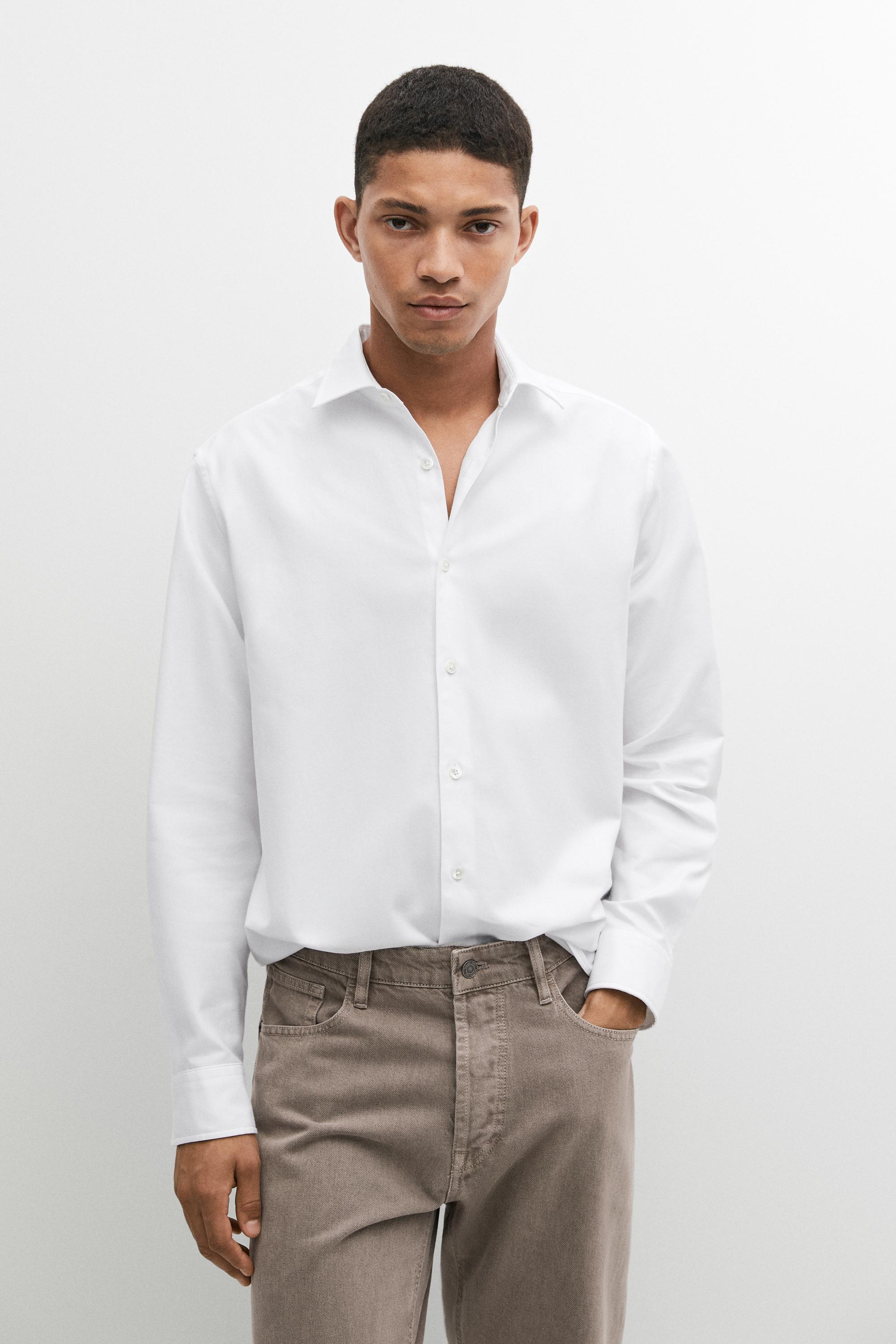 Camisa regular fit twill 100&nbsp;% algodón