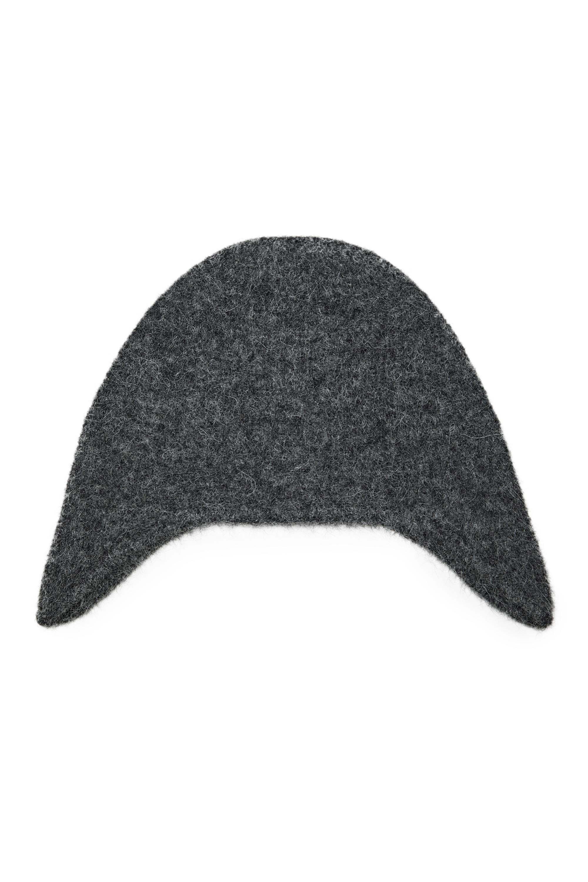 Alpaca-blend knit beanie — GREY