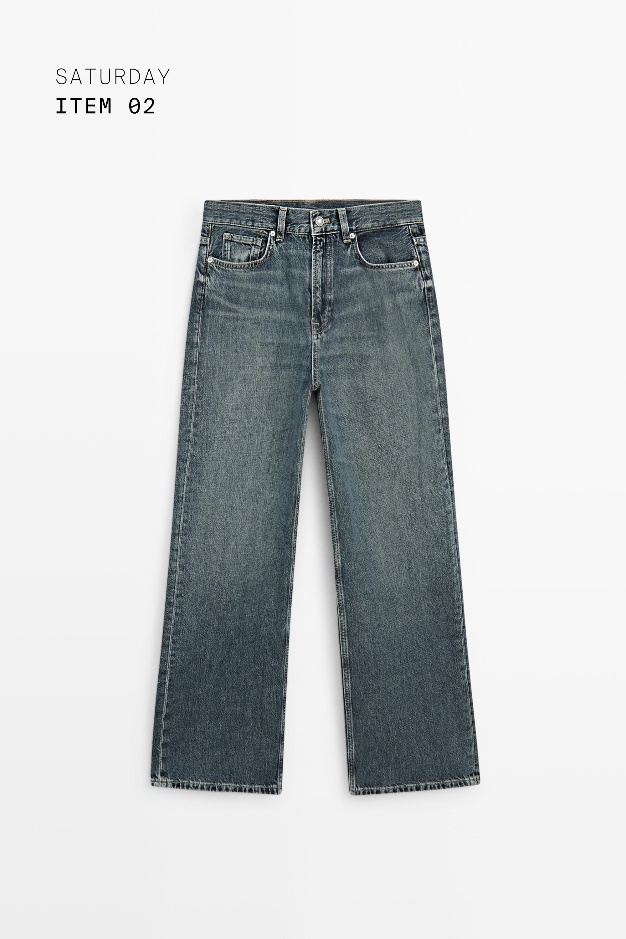 High-waist wide-leg jeans