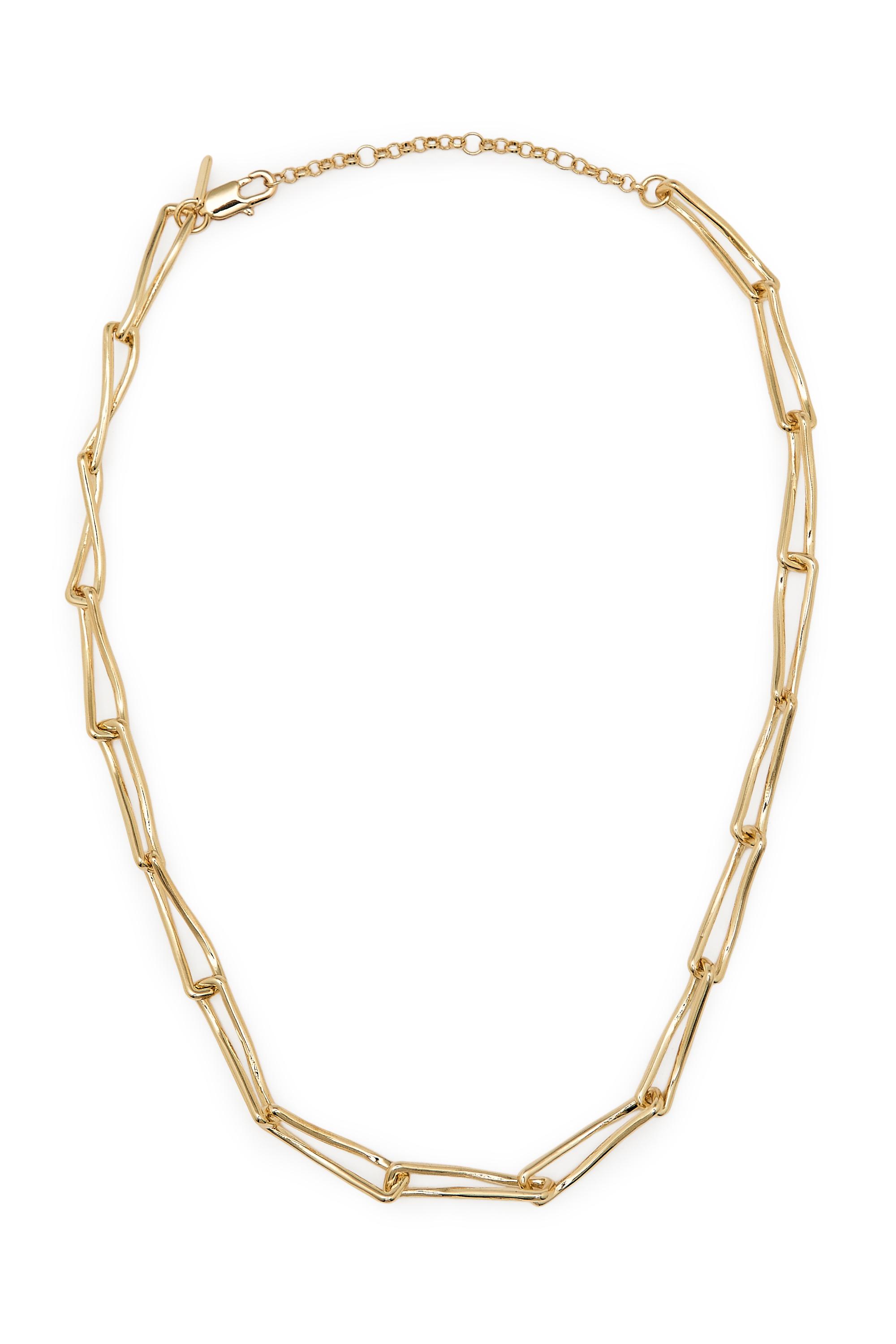Metal chain link necklace — GOLDEN