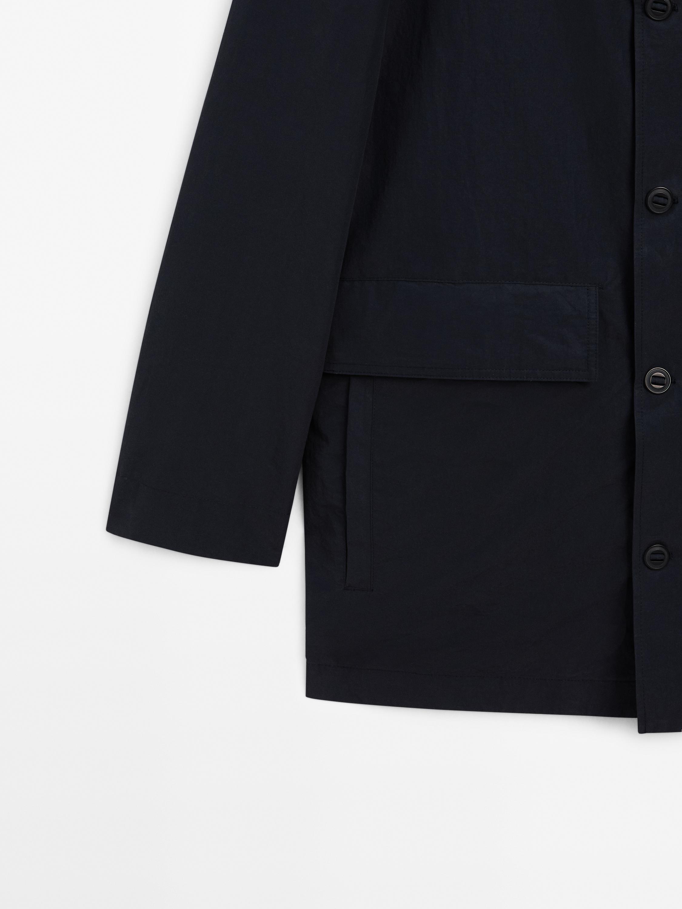 Cotton blend hooded parka