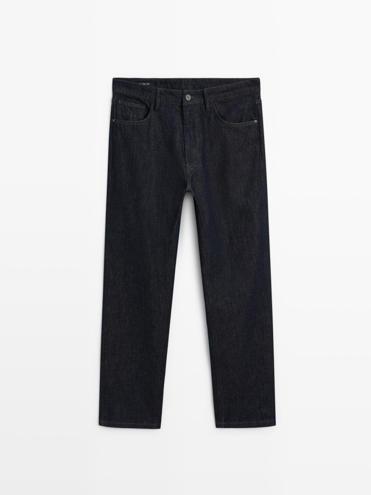 Massimo Dutti - Heren - Toelopende Jeans - Marineblauw - 32