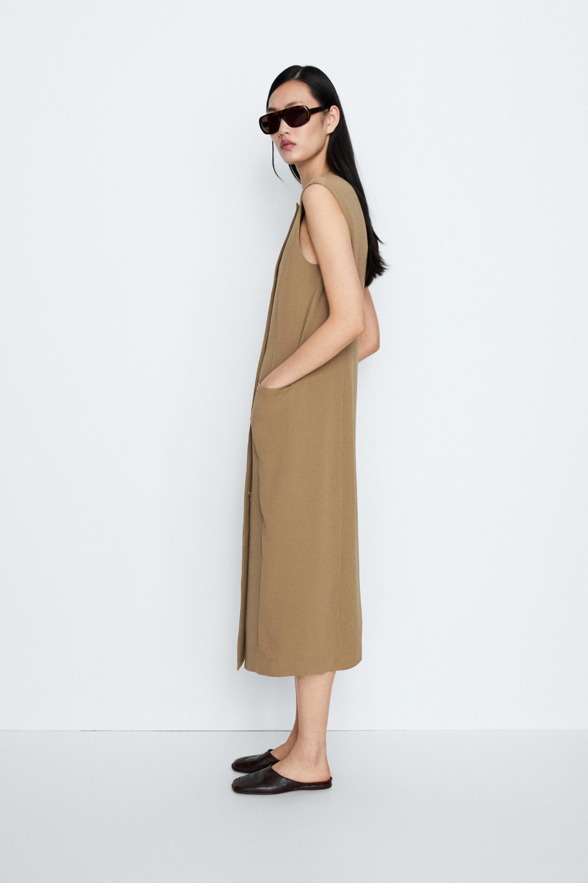 Vestito midi incrociato con tasche - STUDIO