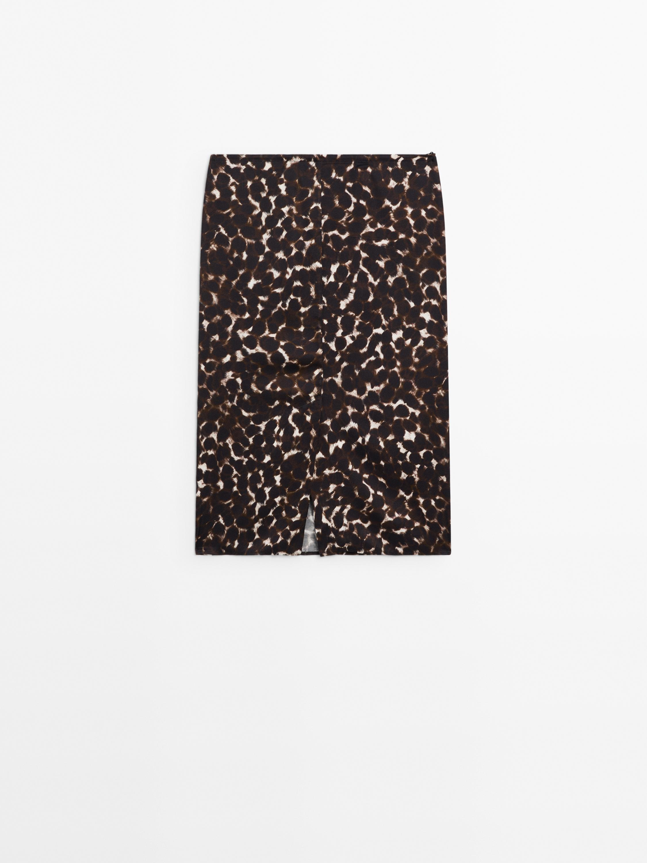 Falda midi animal print conjunto