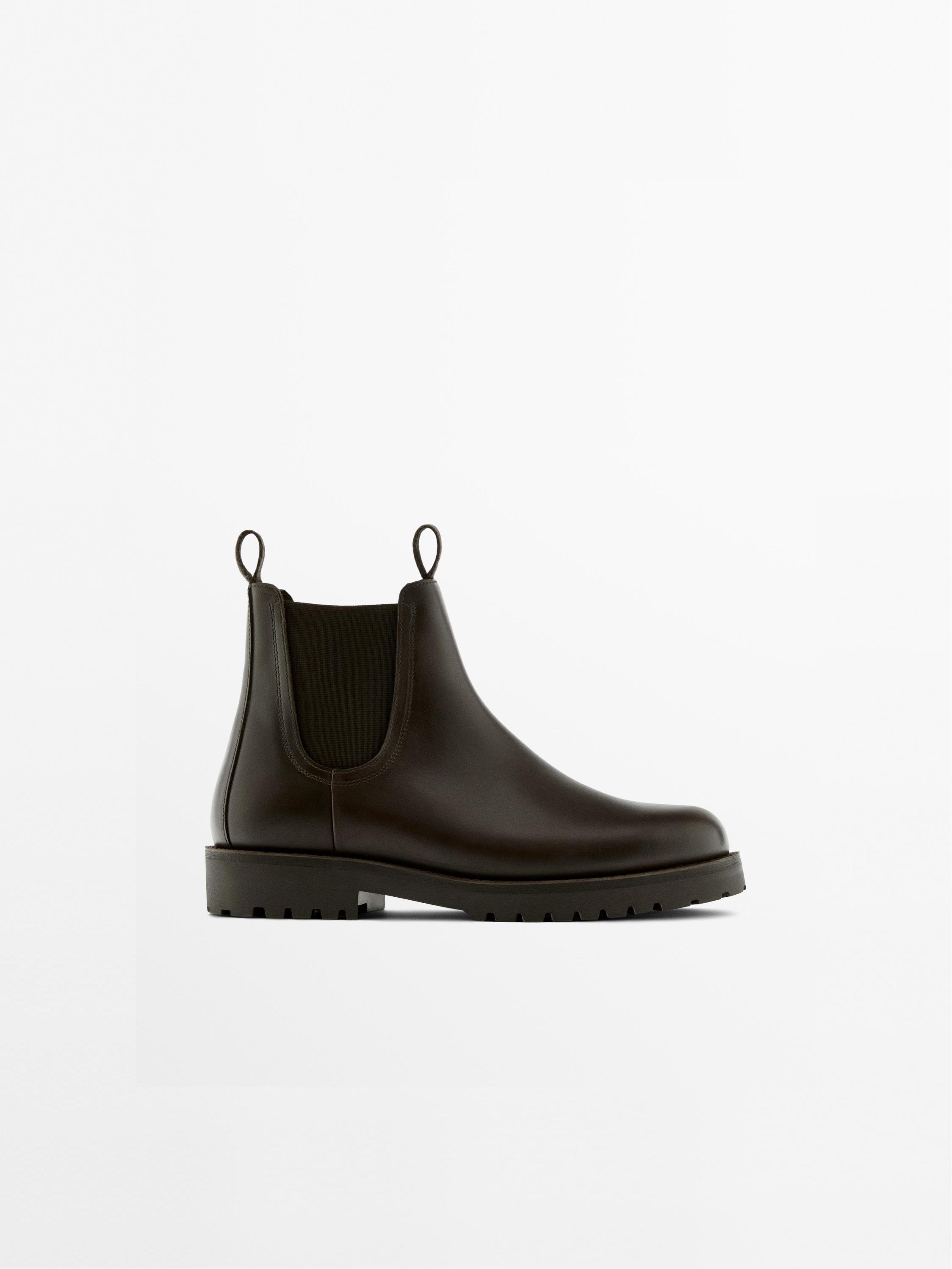Leather Chelsea boots — BROWN