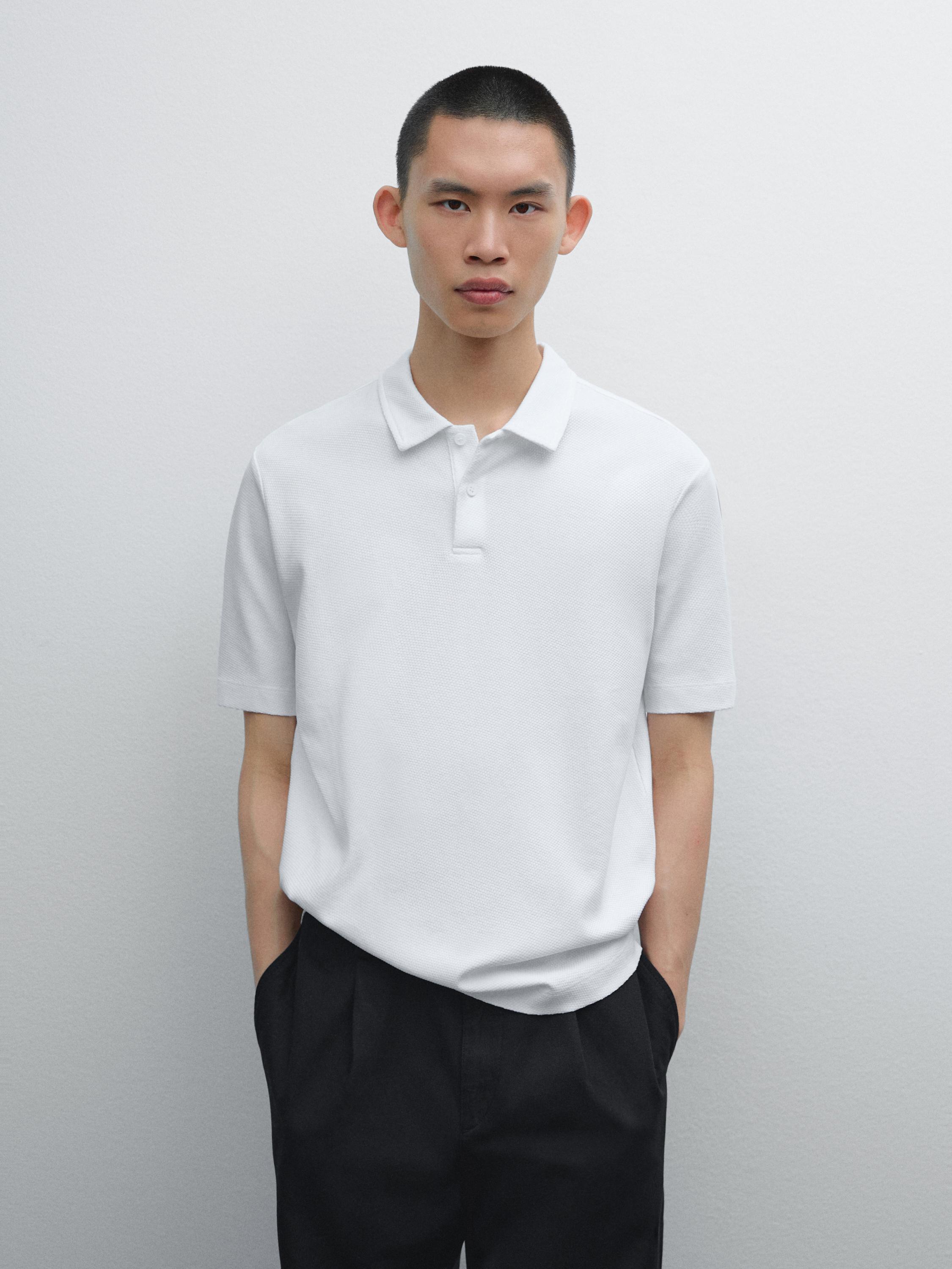 Polo shirt 100% cotton knitted structure