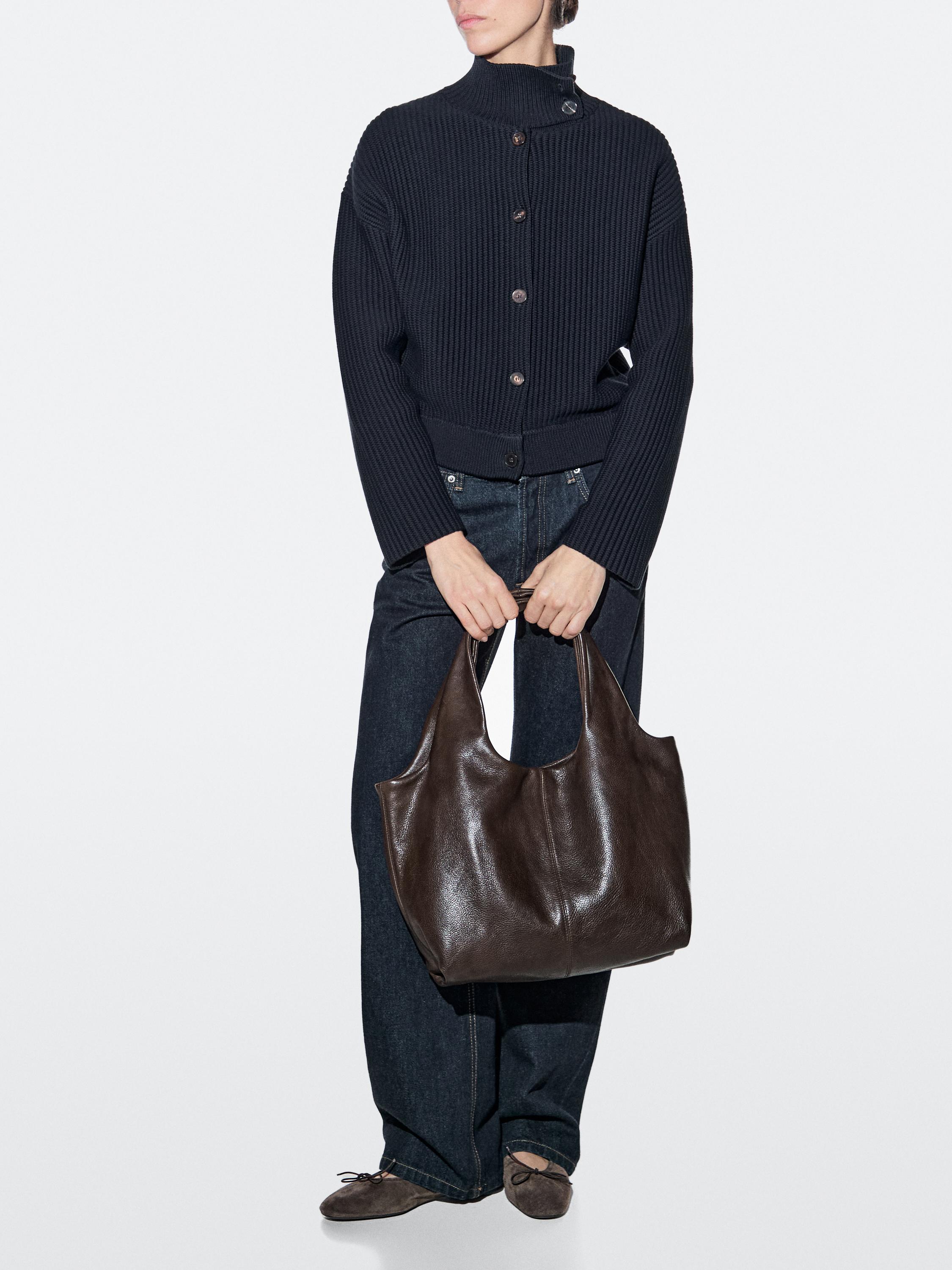 Medium nappa leather bag — BROWN