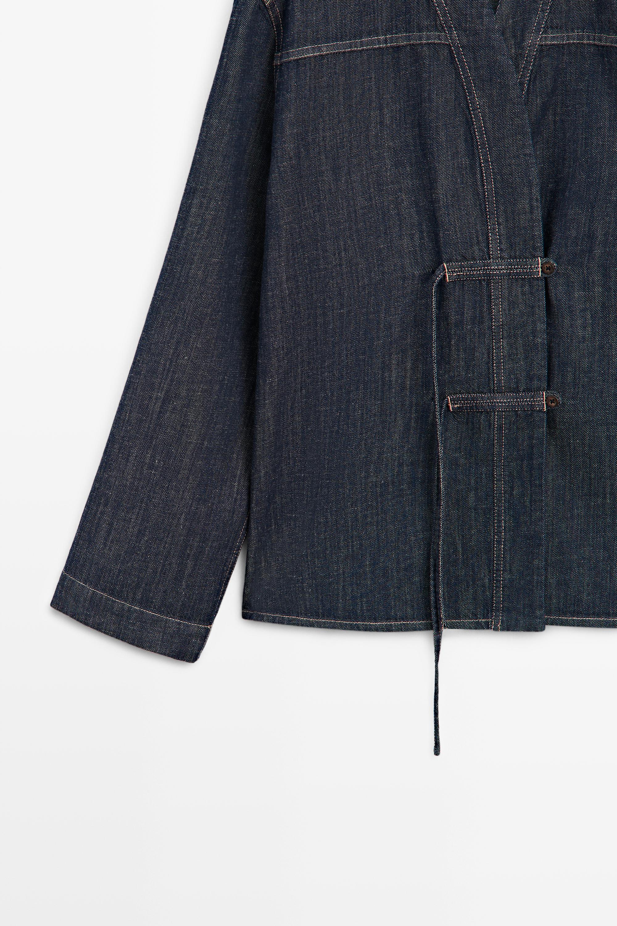 Total look denim overshirt — DARK BLUE